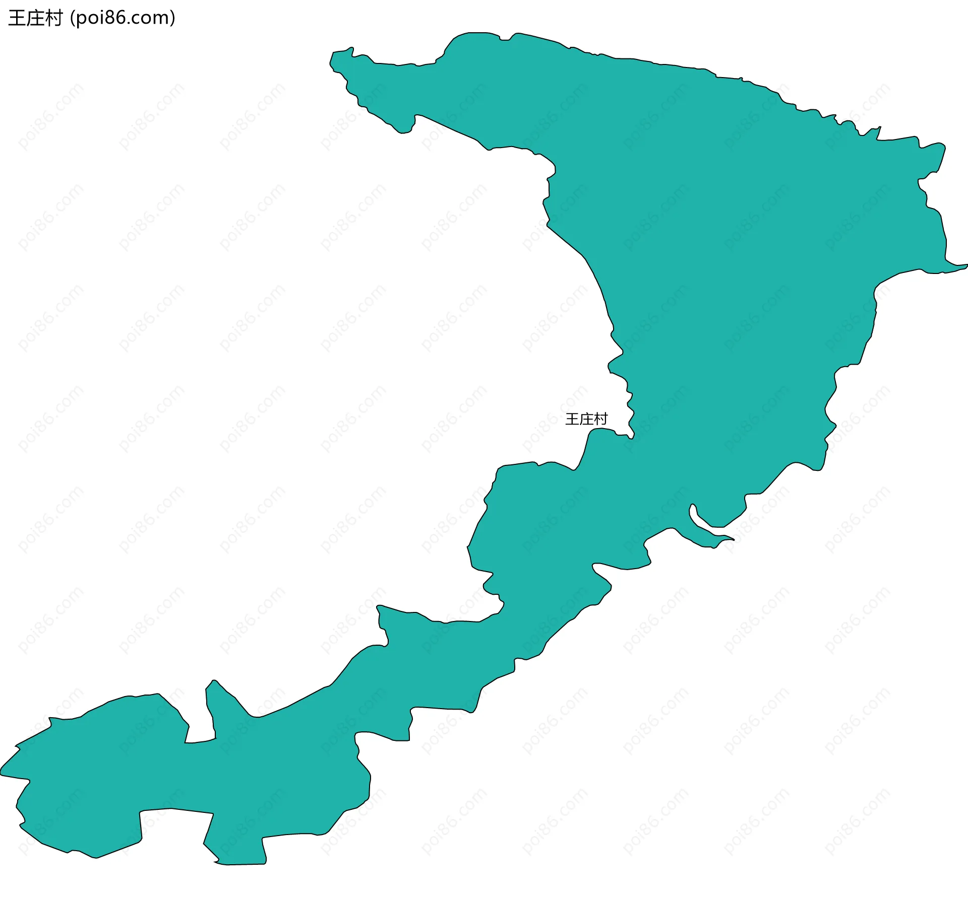王庄村边界地图
