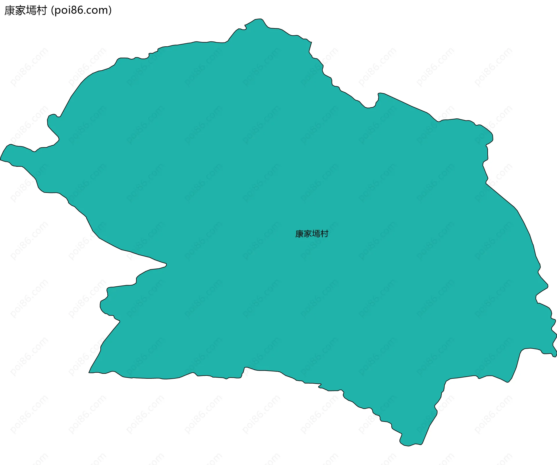 康家墕村边界地图