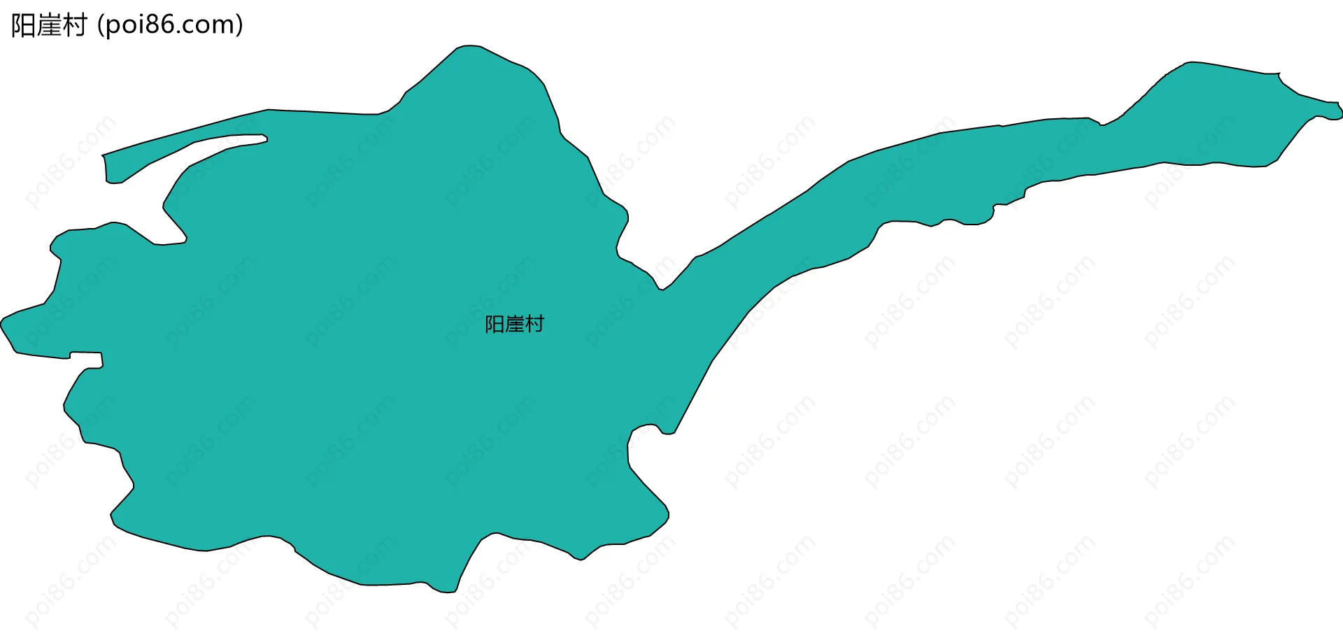 阳崖村边界地图