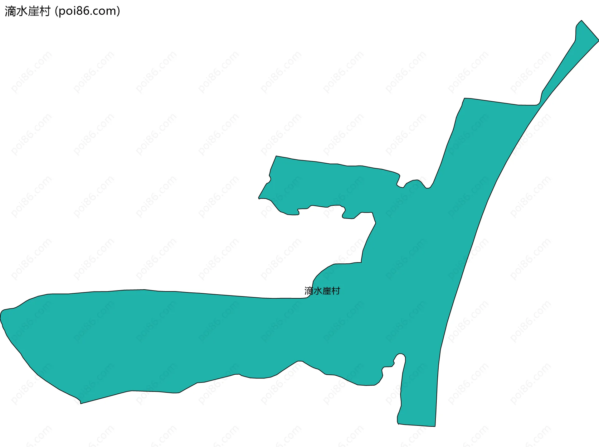 滴水崖村边界地图