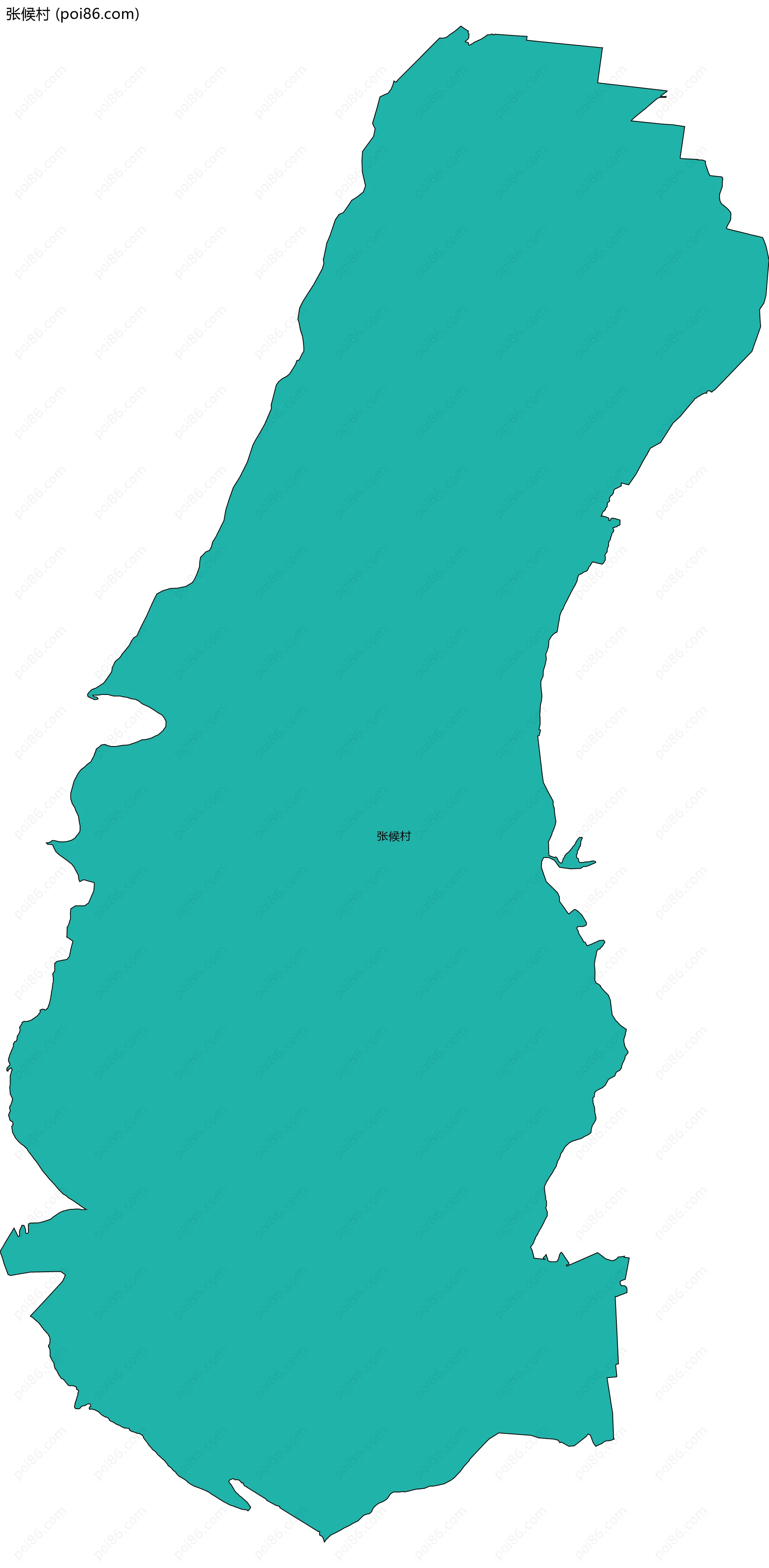 张候村边界地图