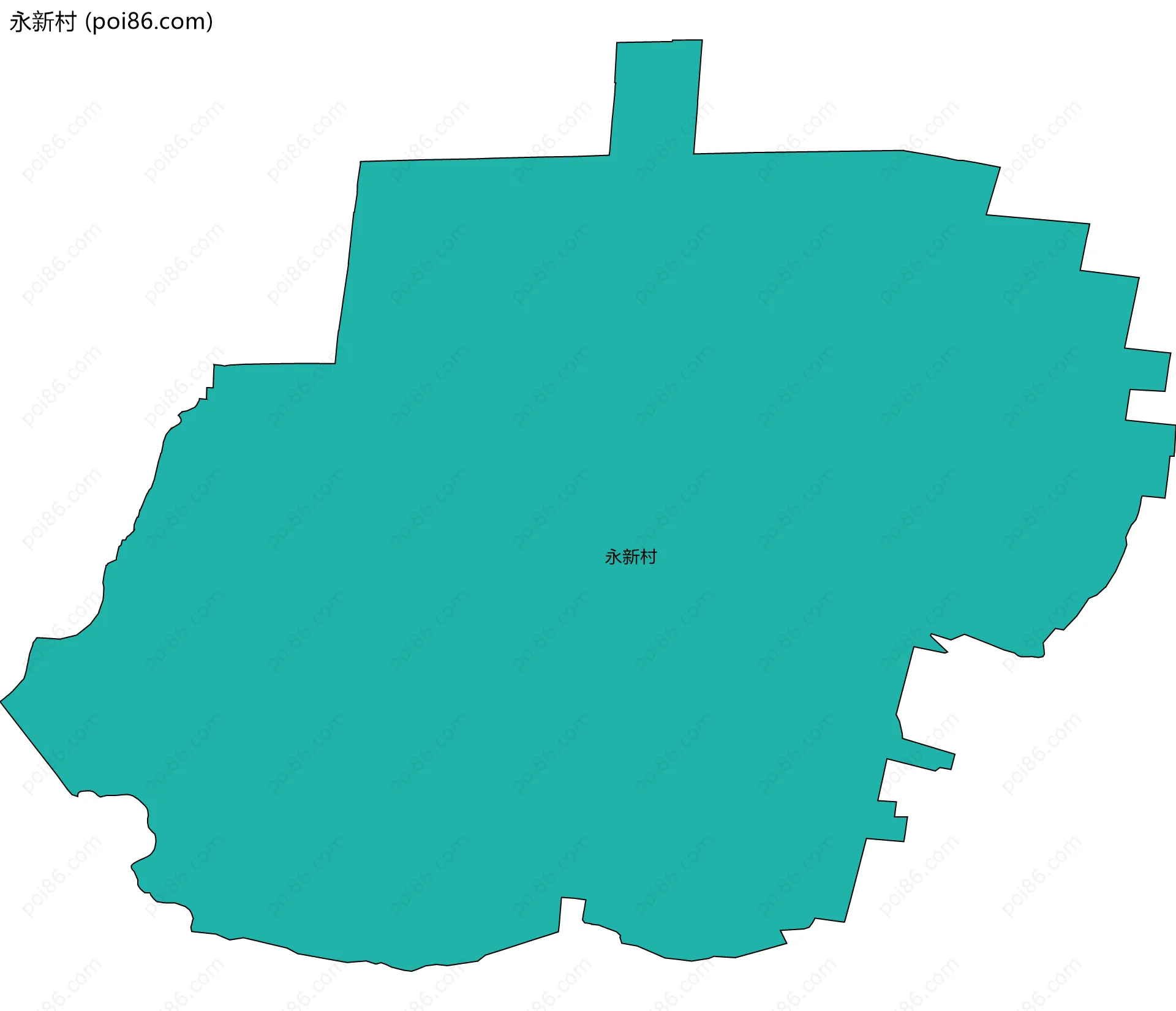 永新村边界地图
