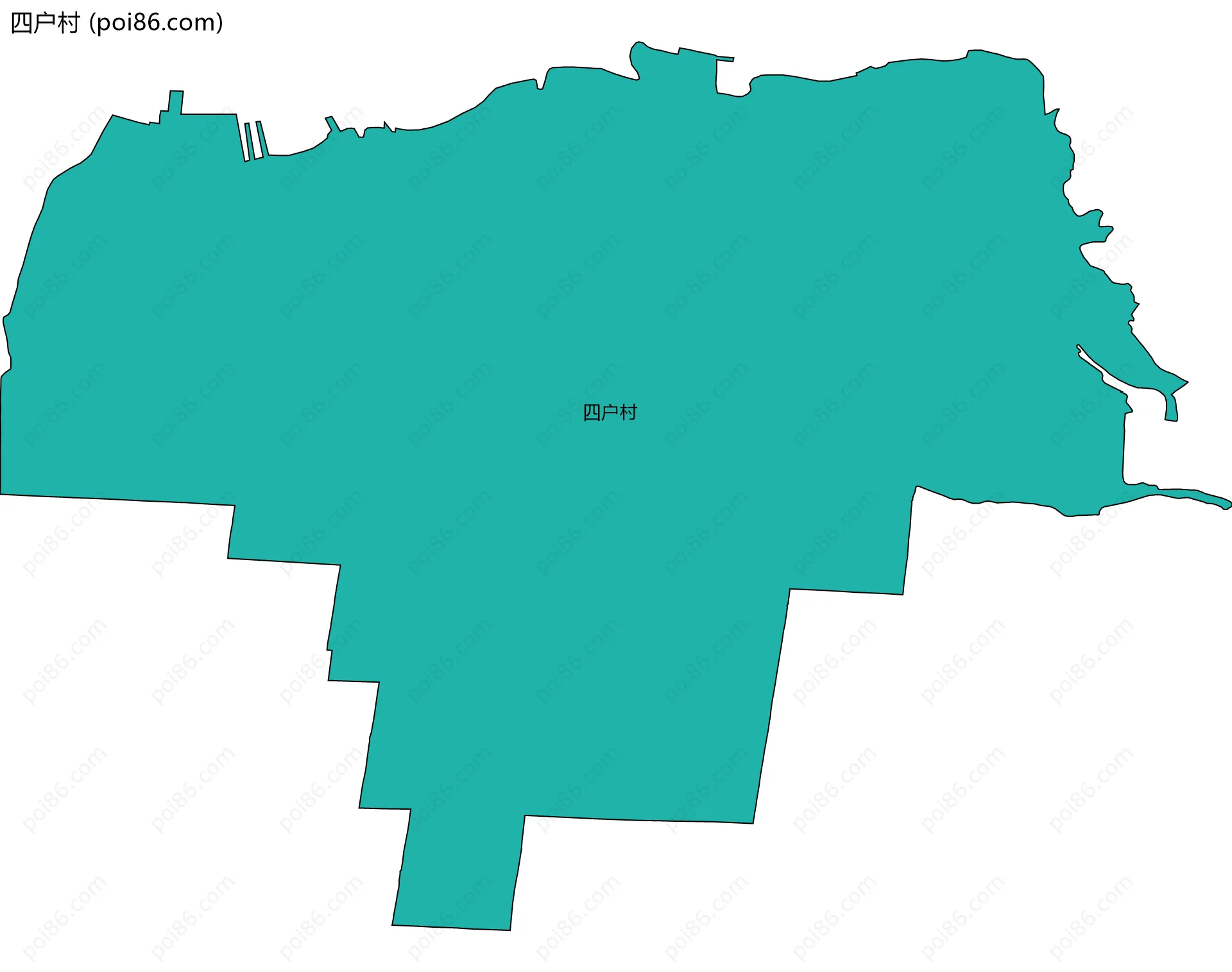 四户村边界地图