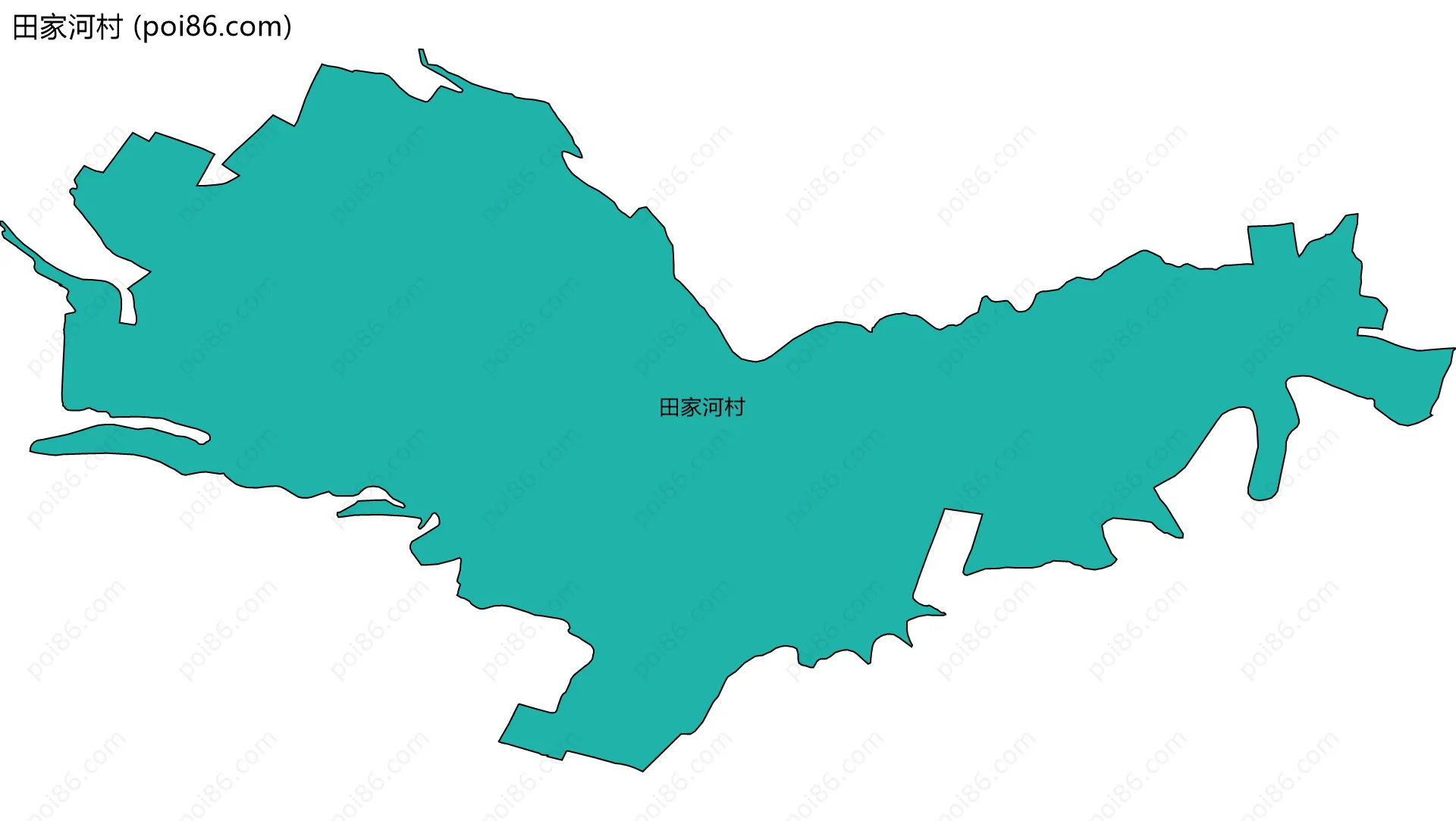 田家河村边界地图