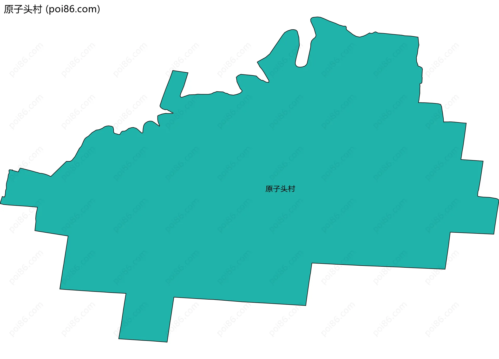 原子头村边界地图