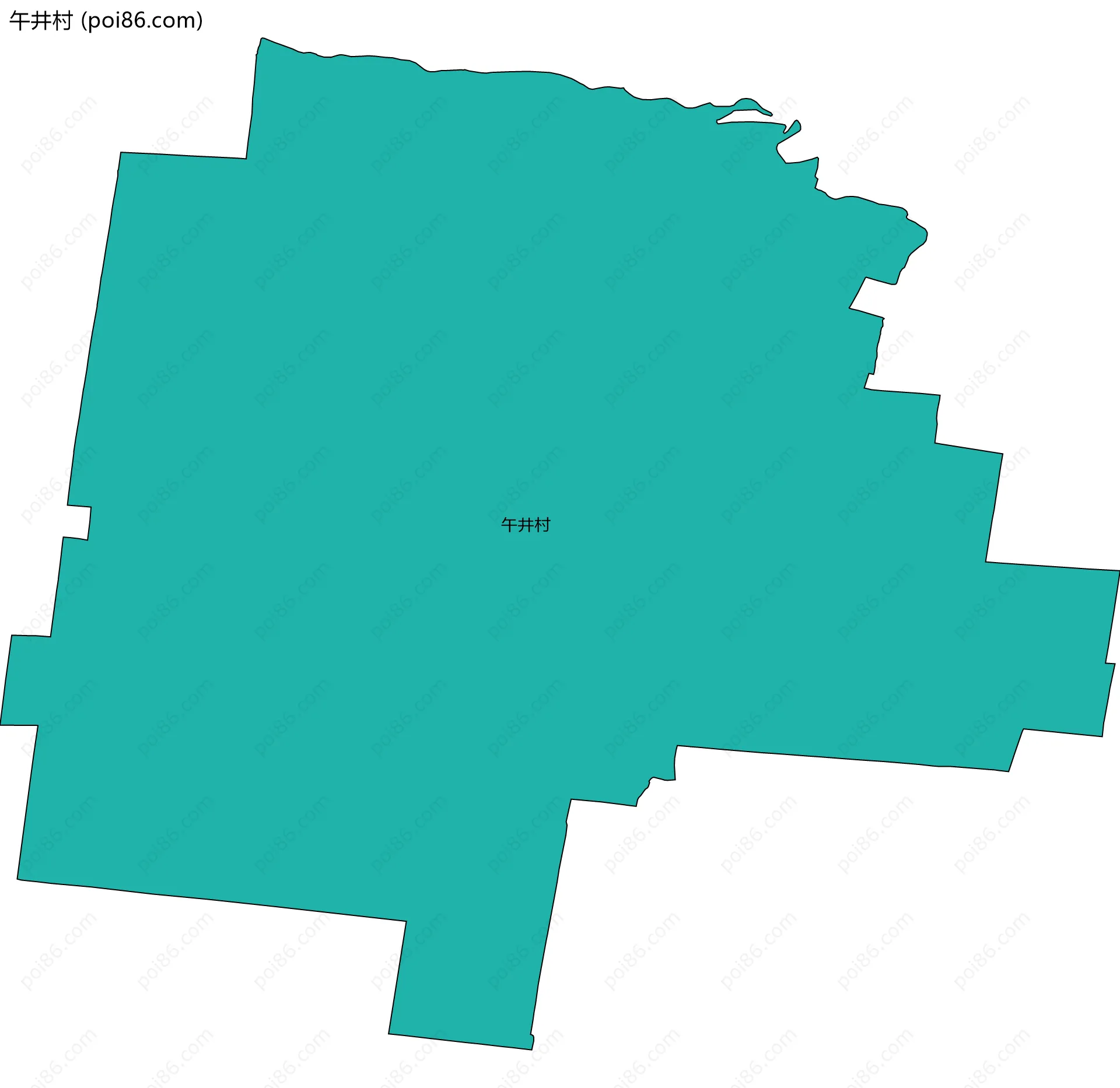 午井村边界地图
