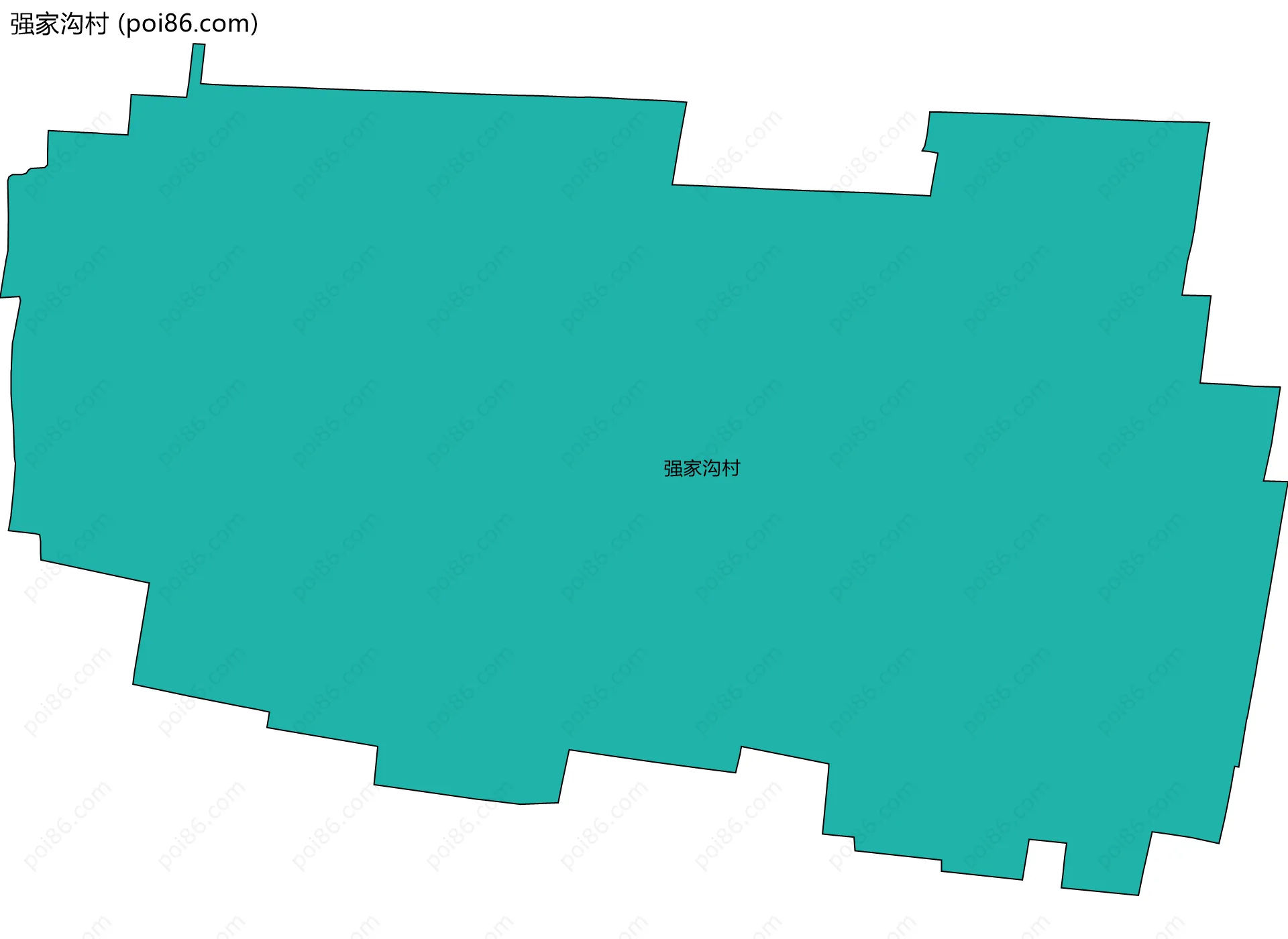 强家沟村边界地图