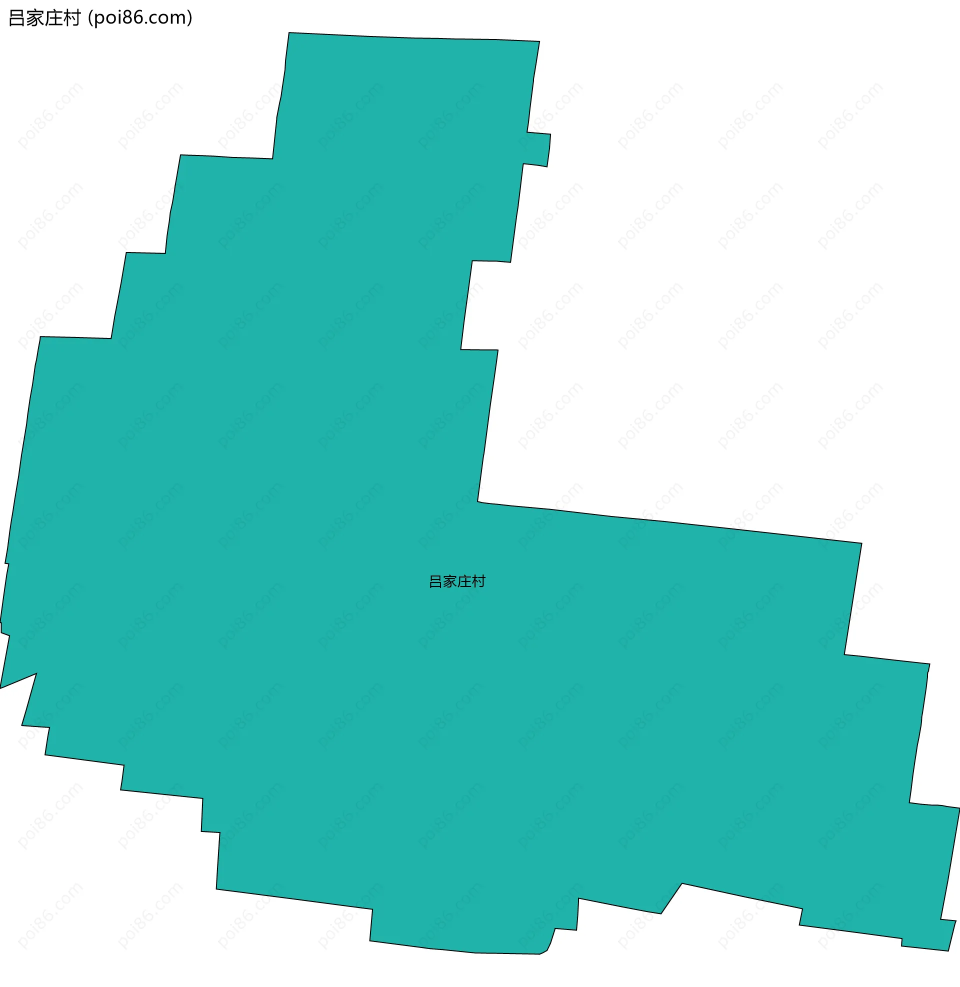 吕家庄村边界地图