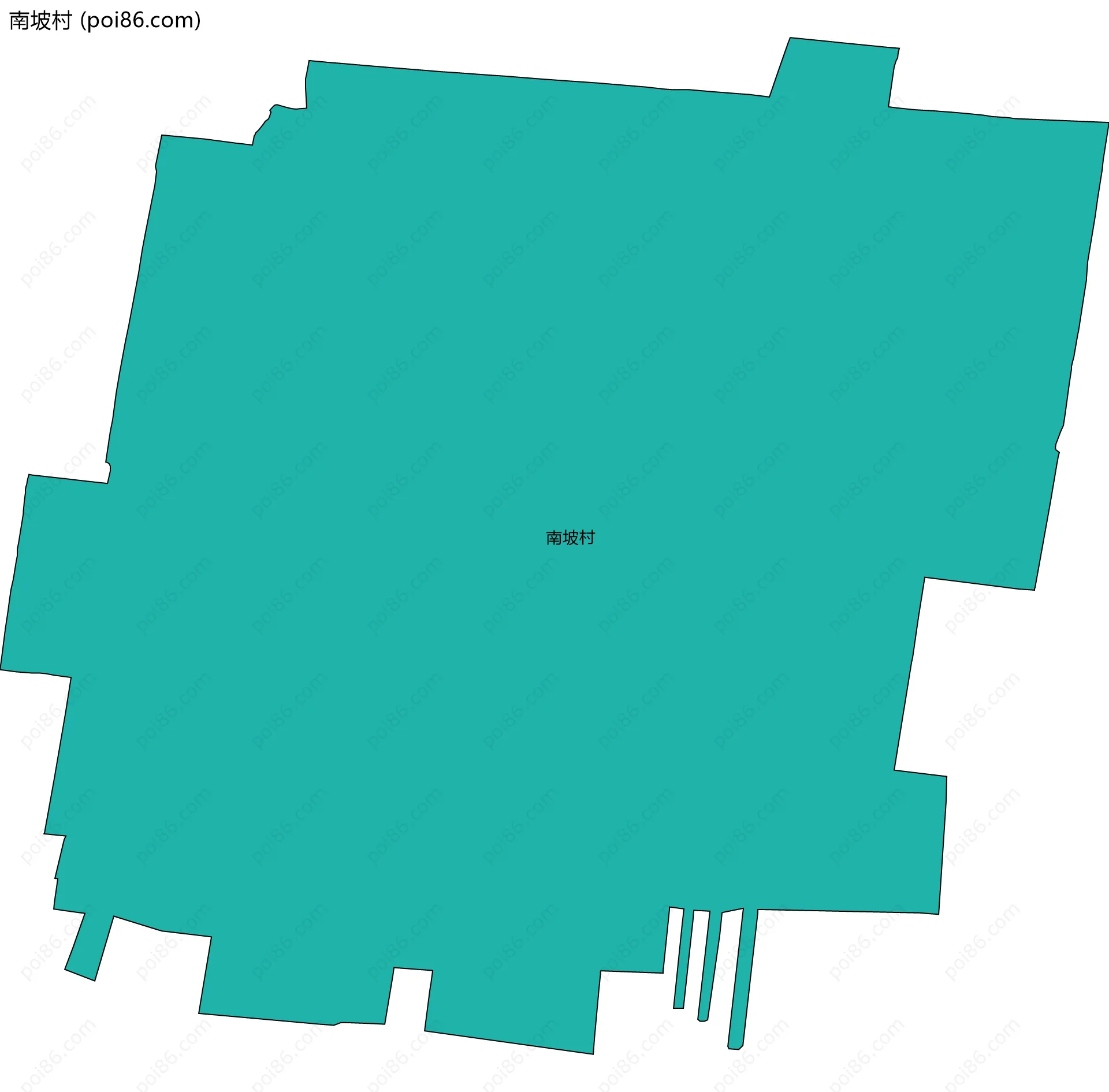 南坡村边界地图