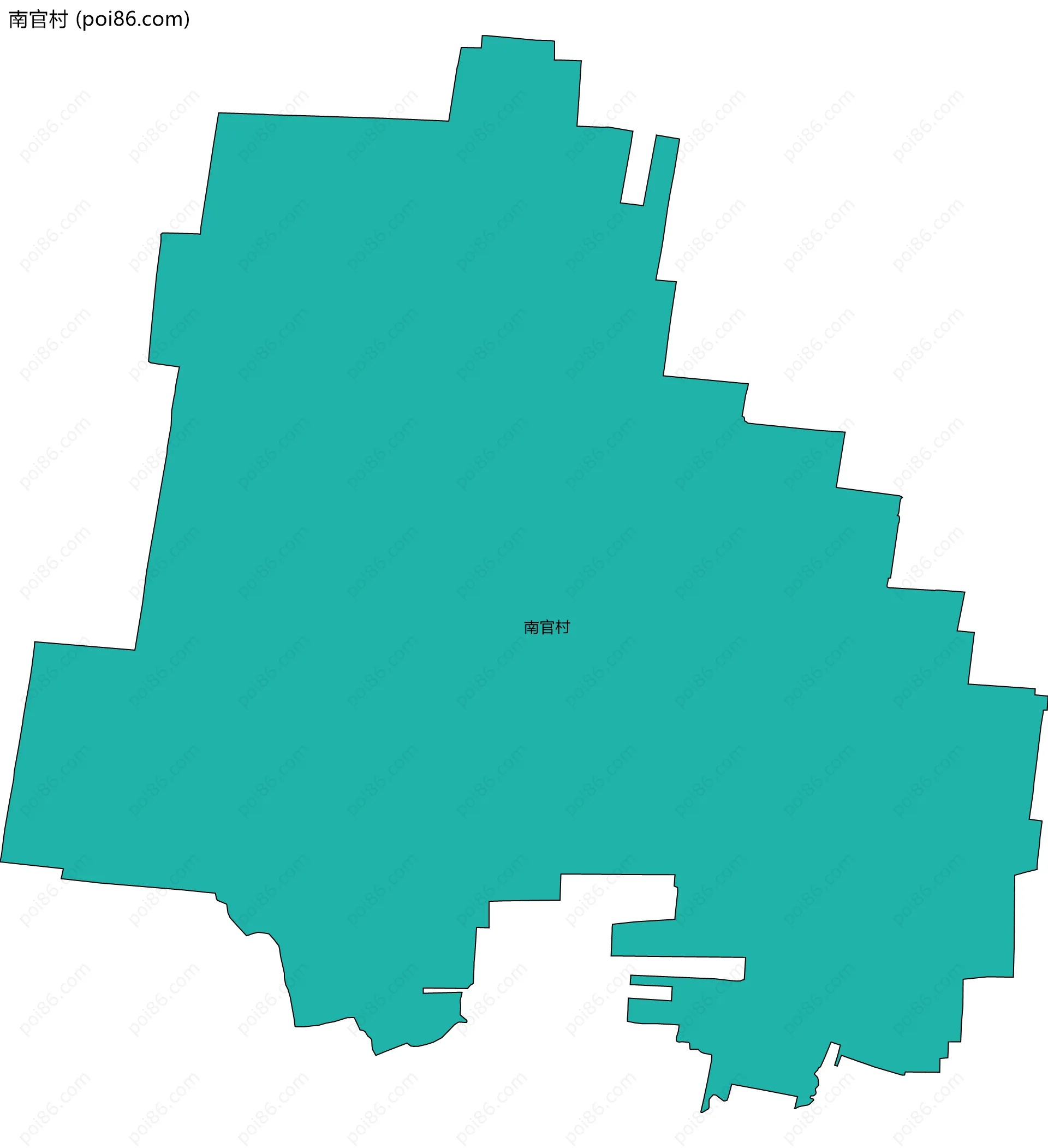 南官村边界地图