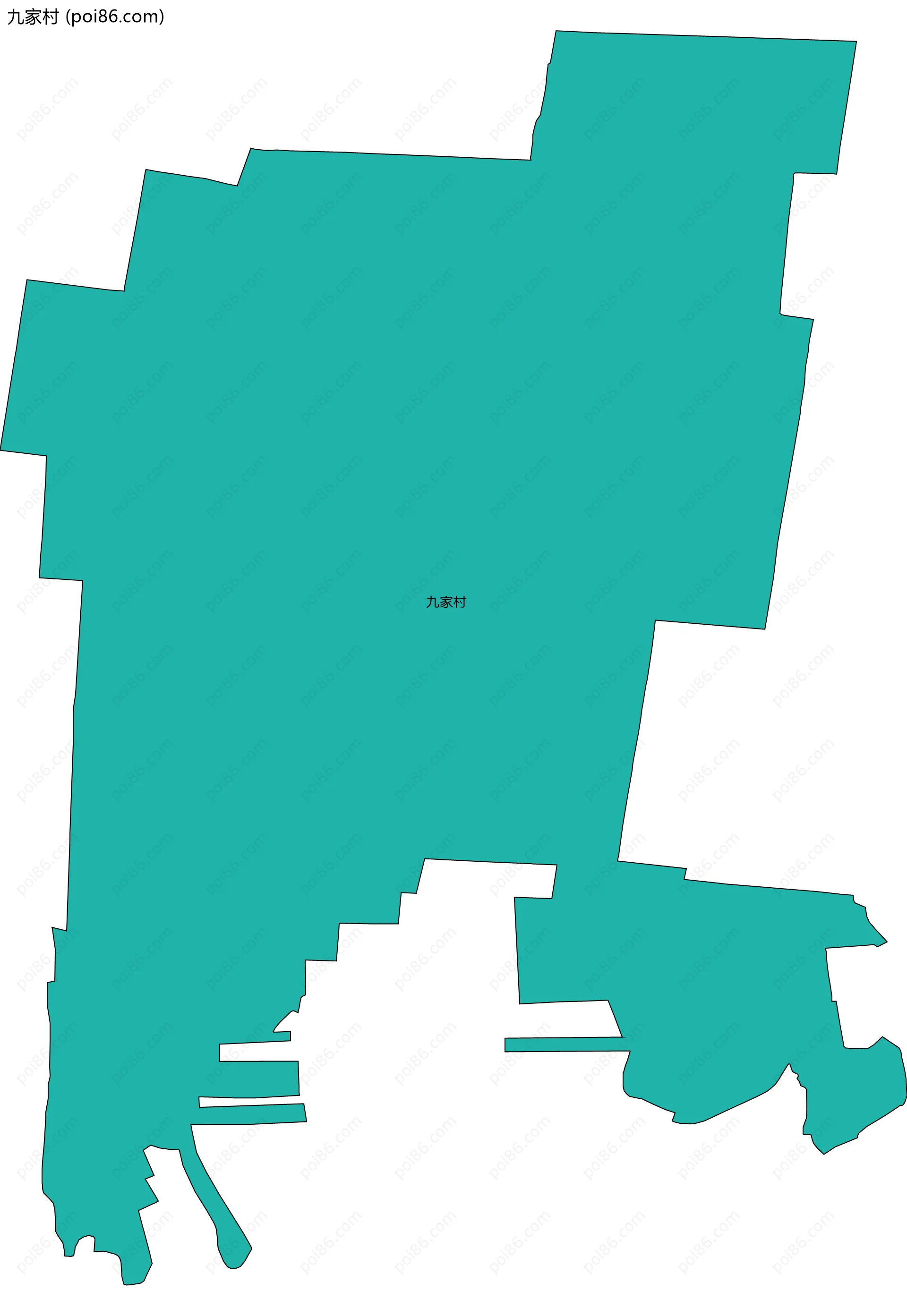 九家村边界地图