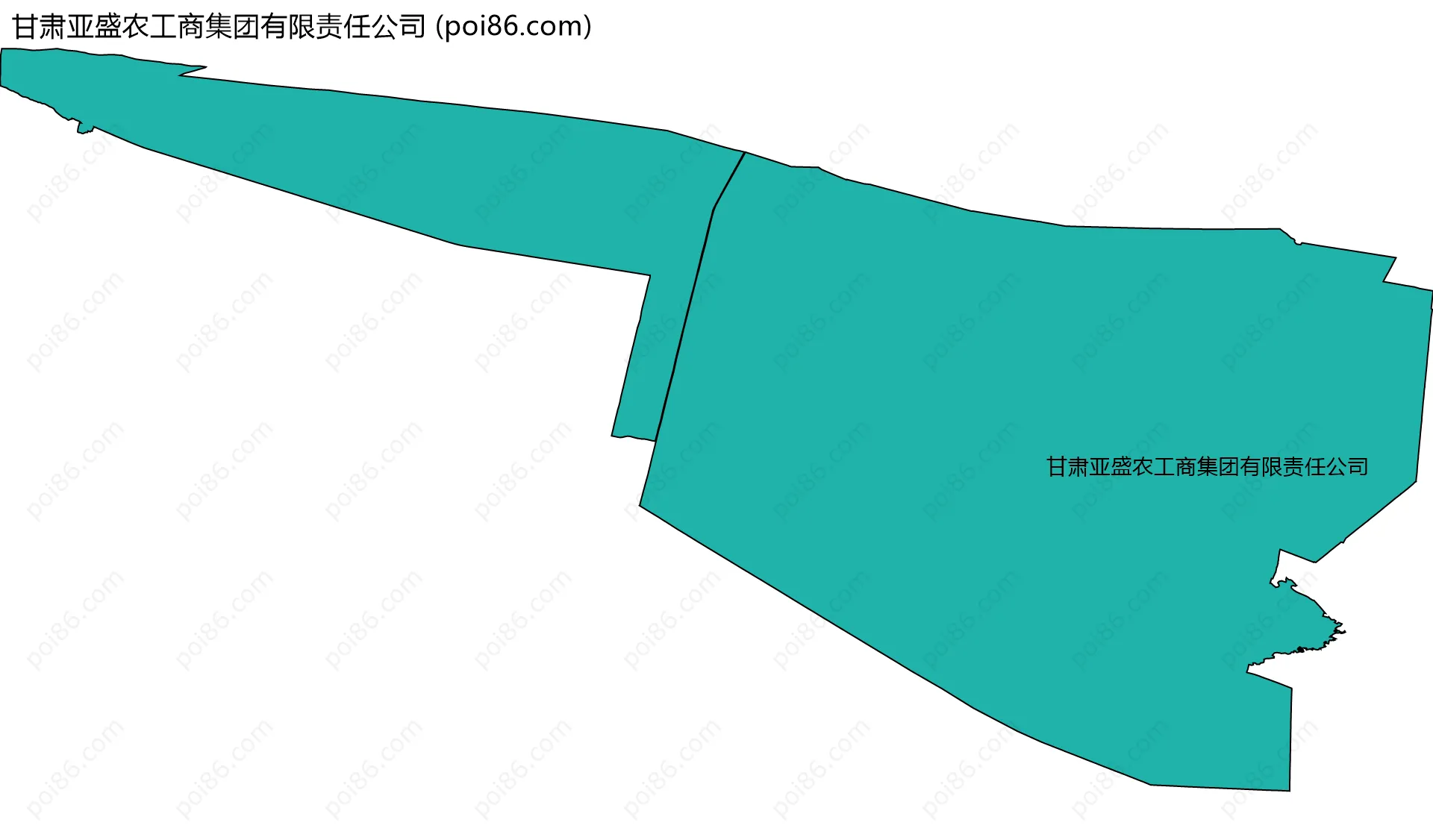 甘肃亚盛农工商集团有限责任公司边界地图(五级行政区划)