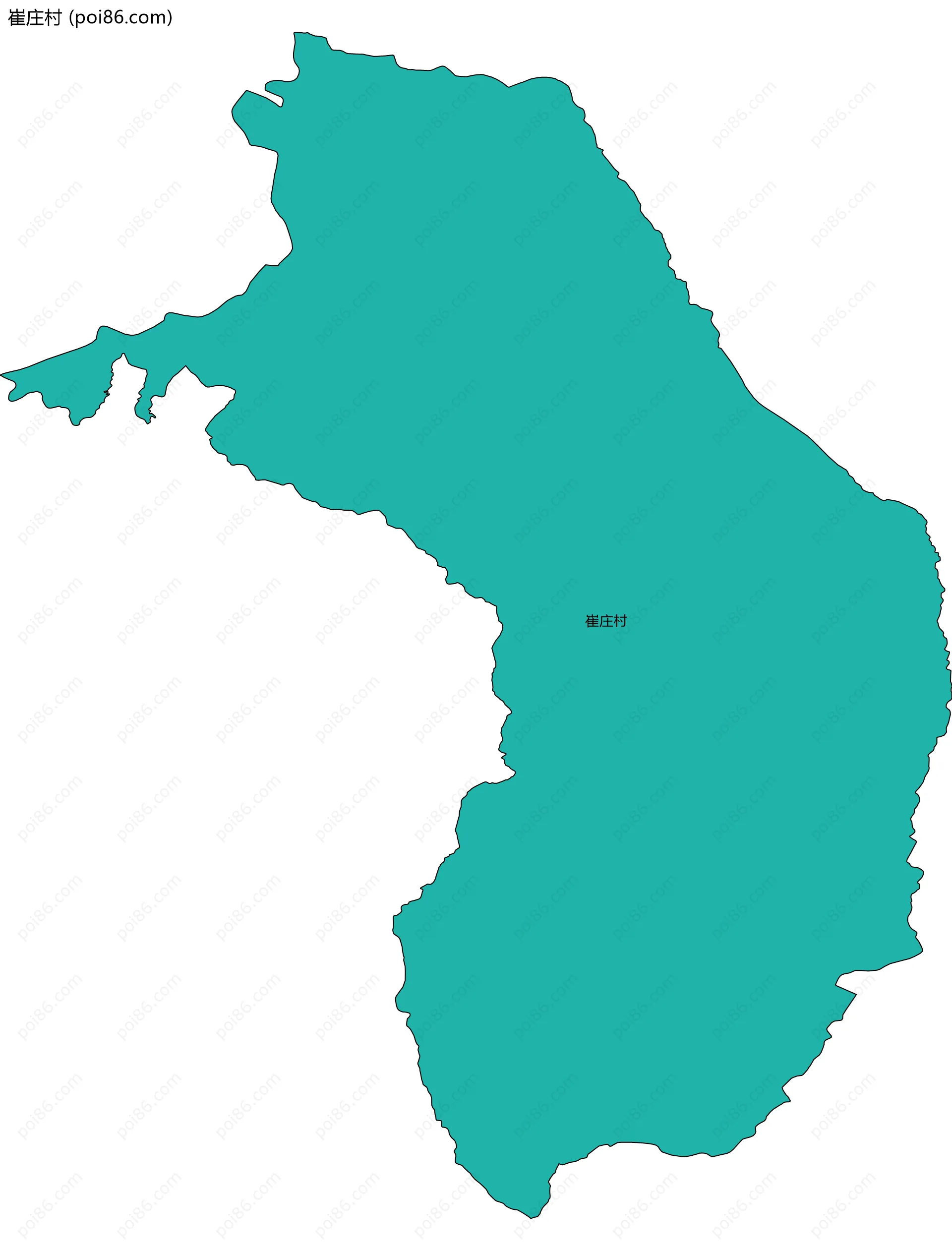 崔庄村边界地图