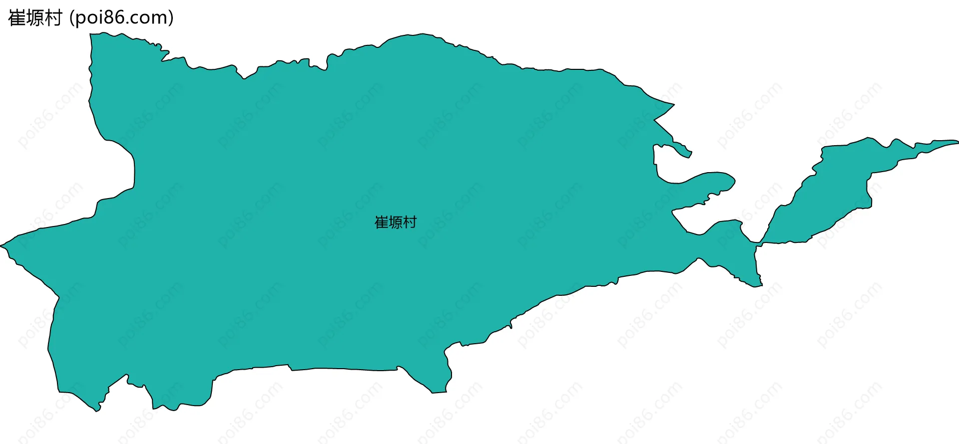 崔塬村边界地图