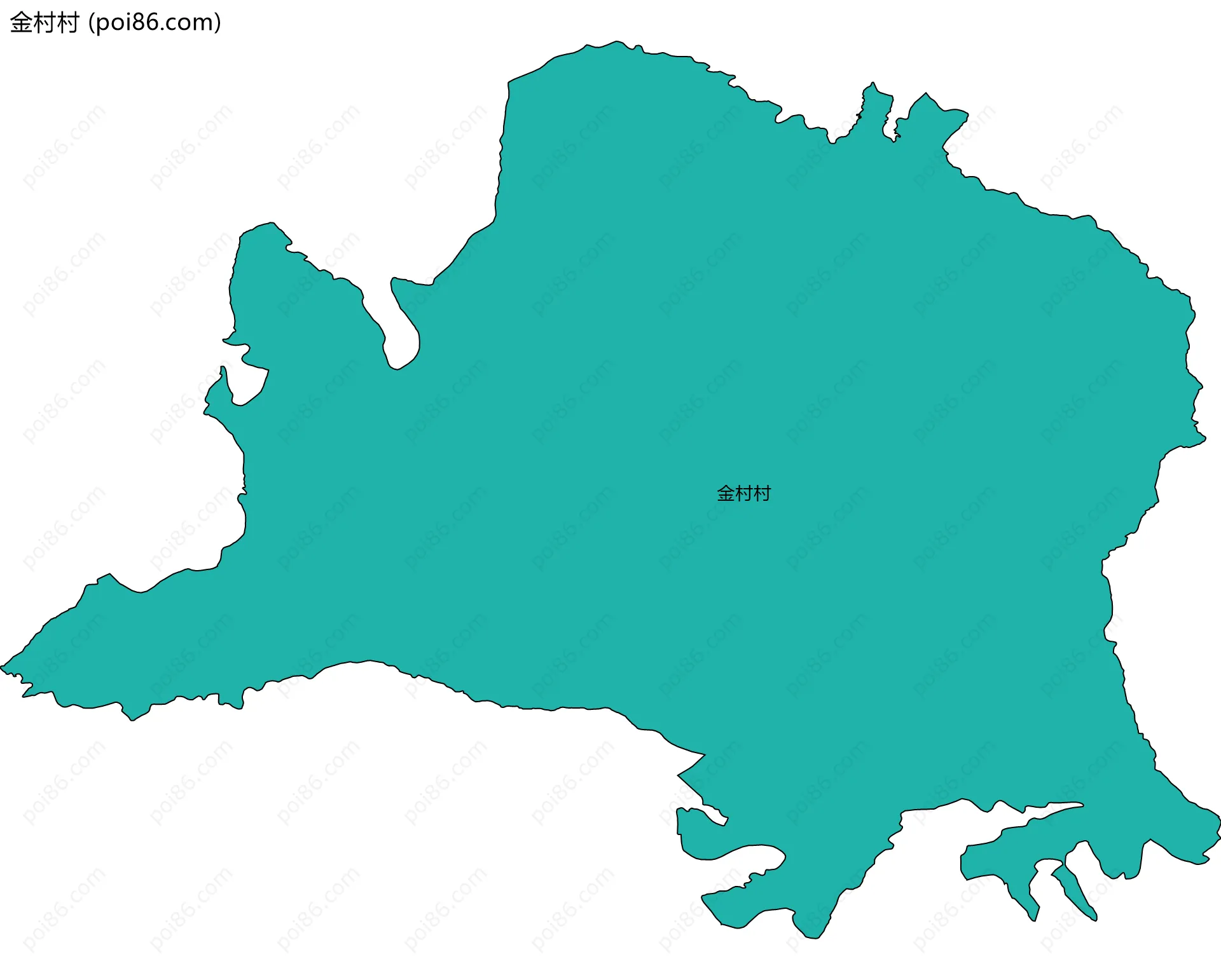 金村村边界地图