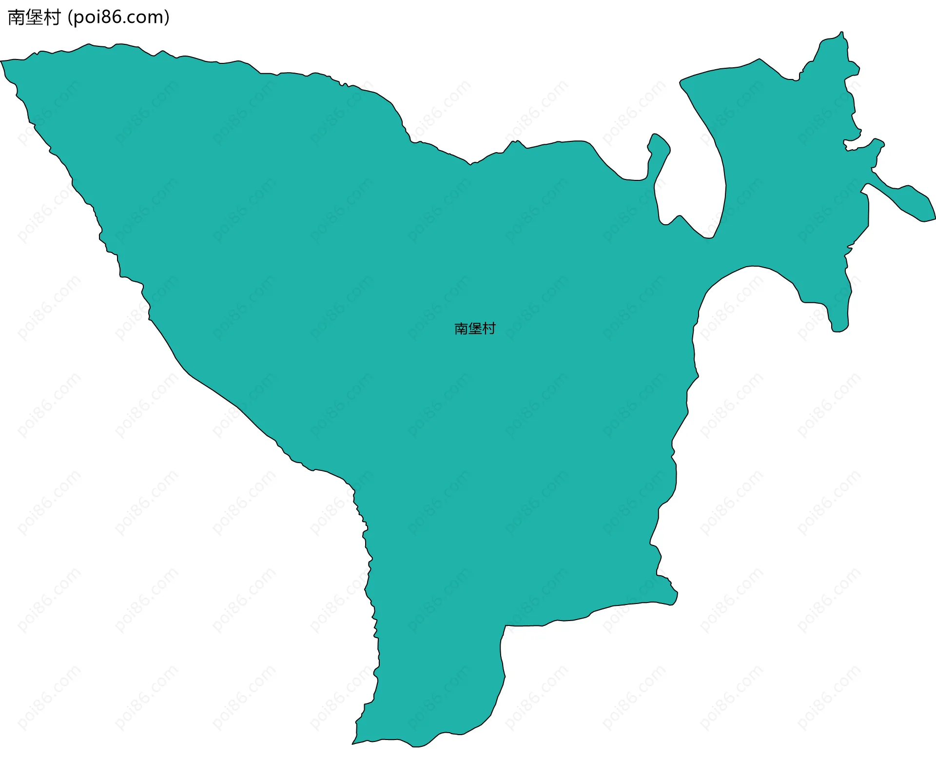 南堡村边界地图