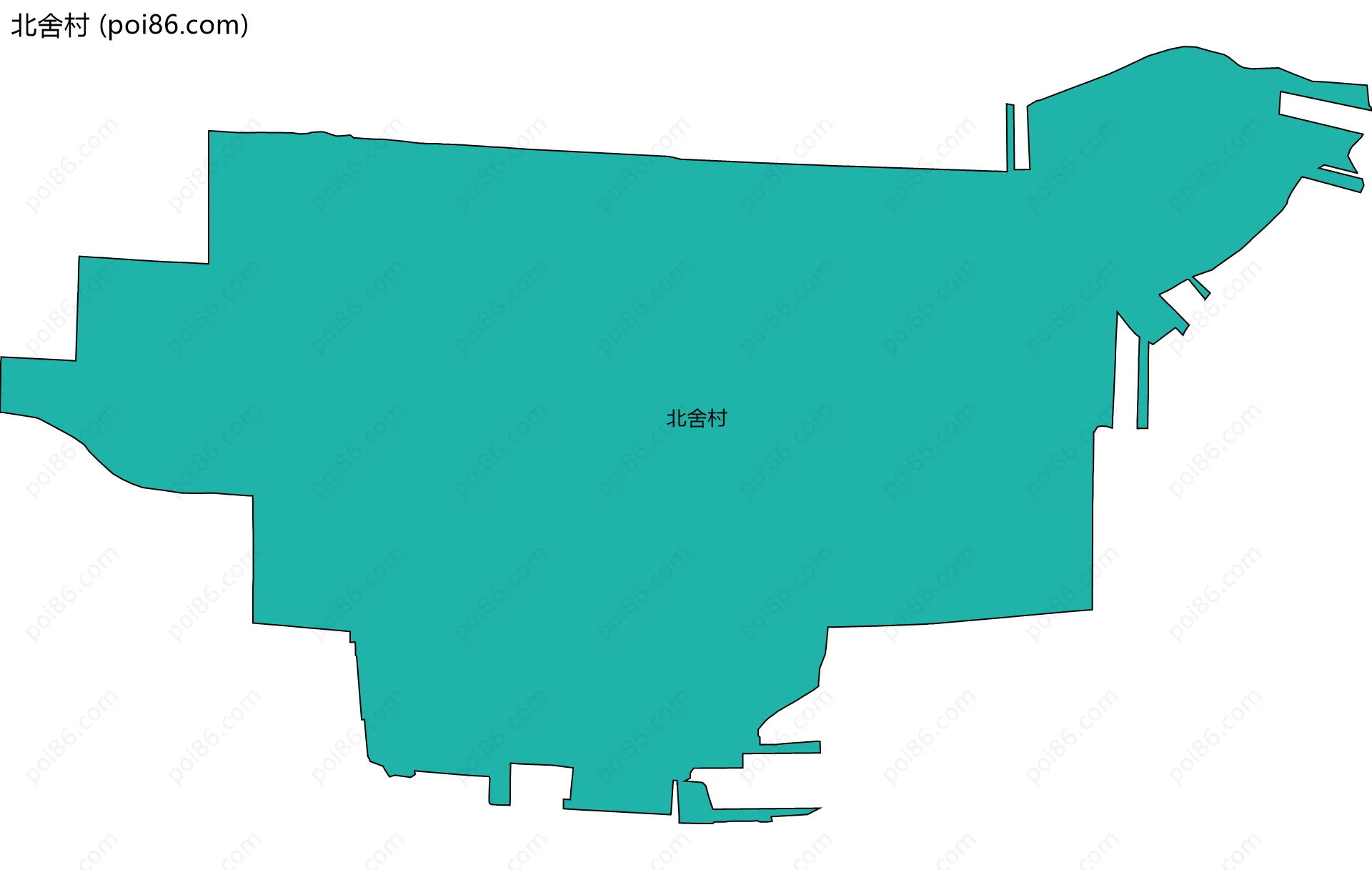 北舍村边界地图