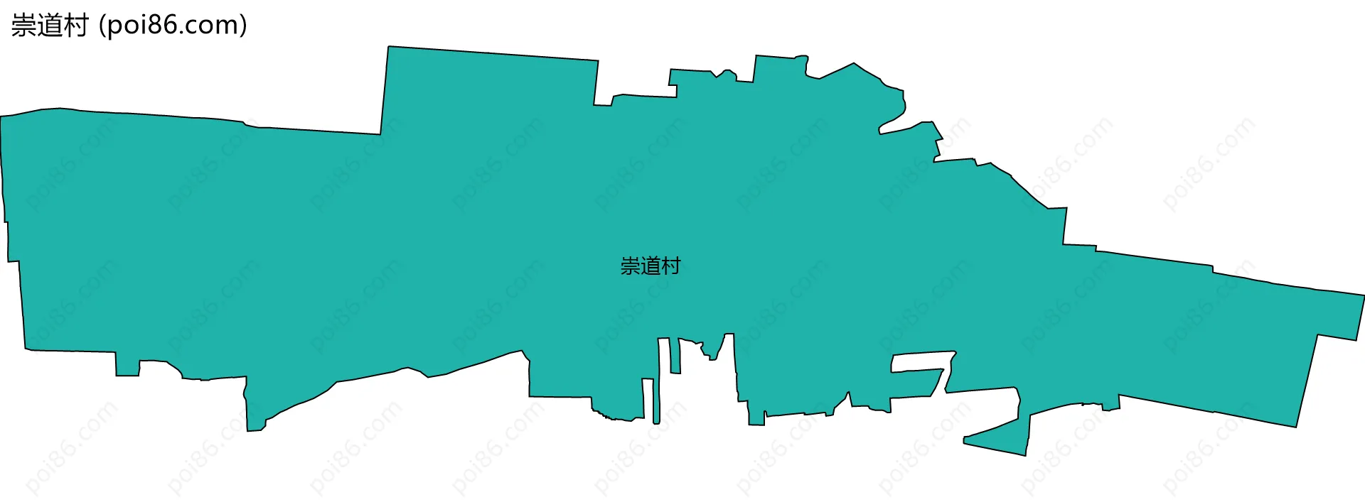 崇道村边界地图