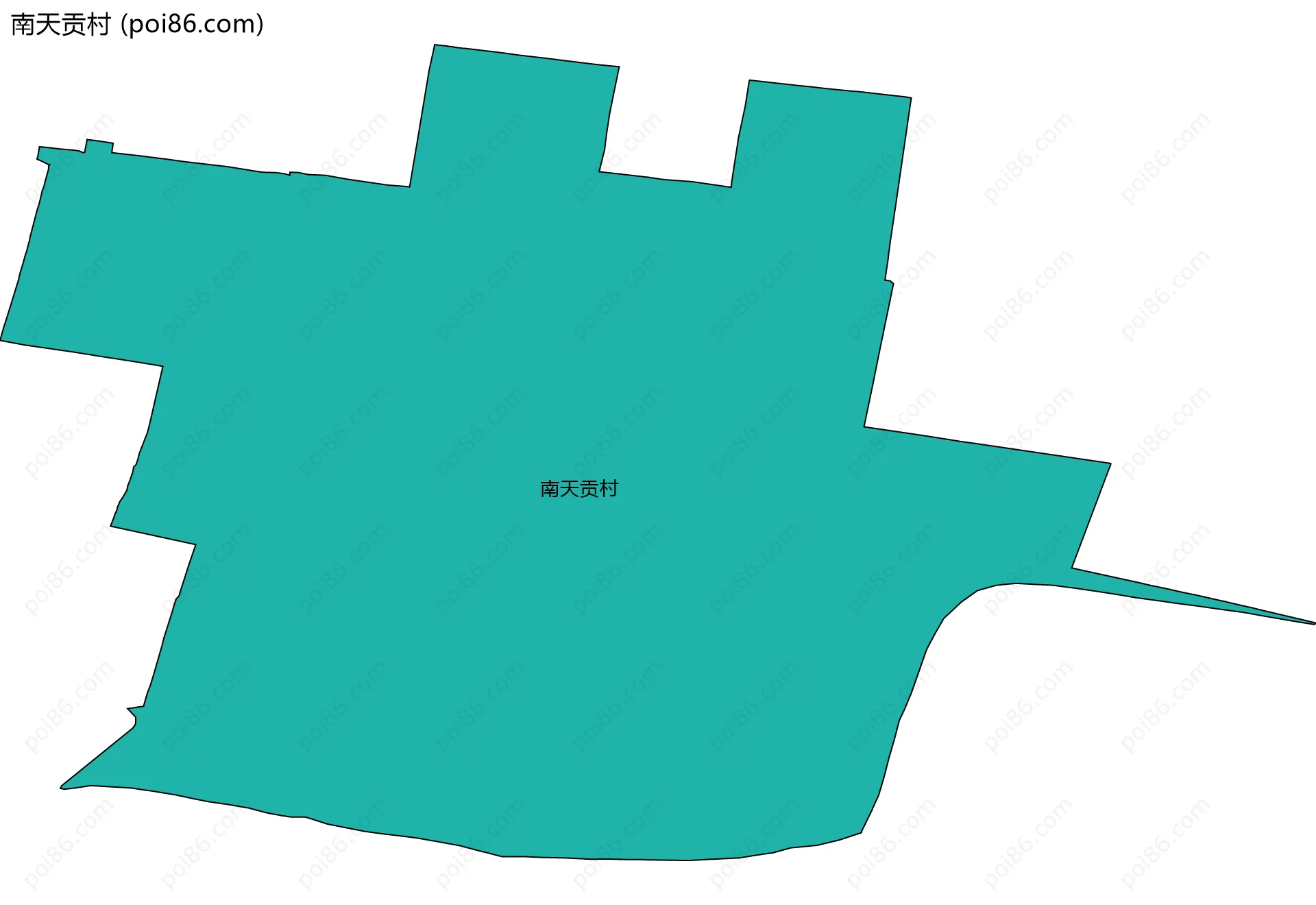 南天贡村边界地图