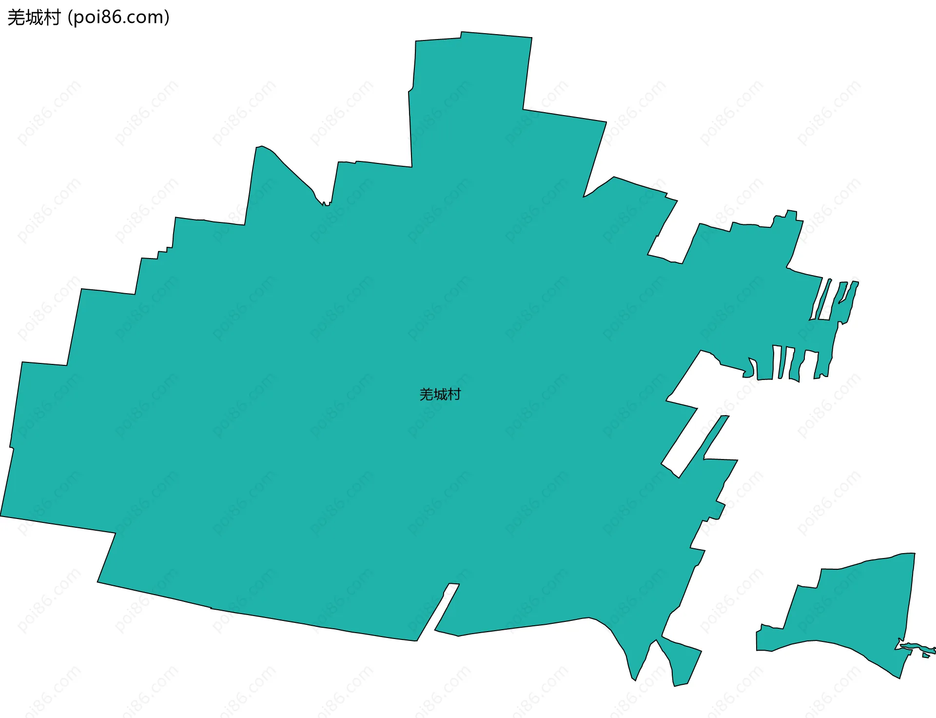 羌城村边界地图