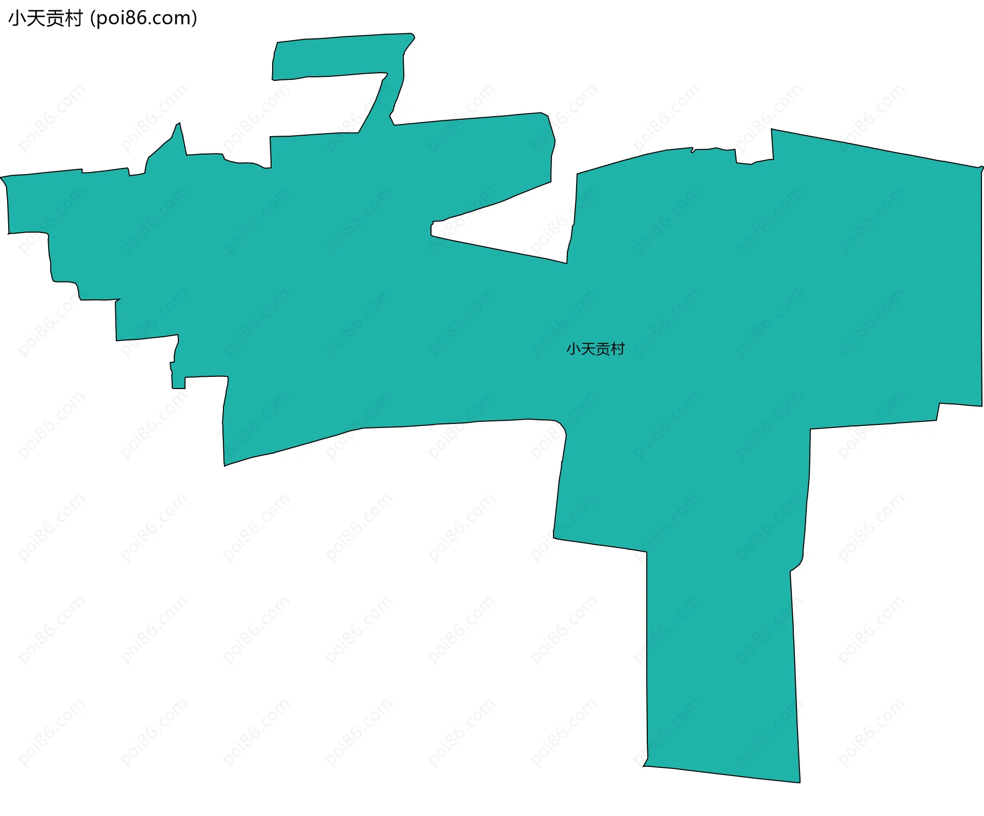 小天贡村边界地图