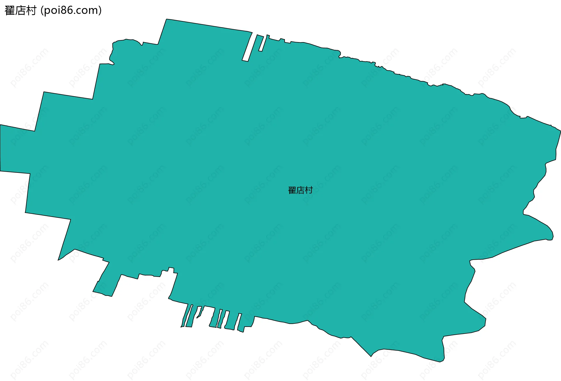 翟店村边界地图
