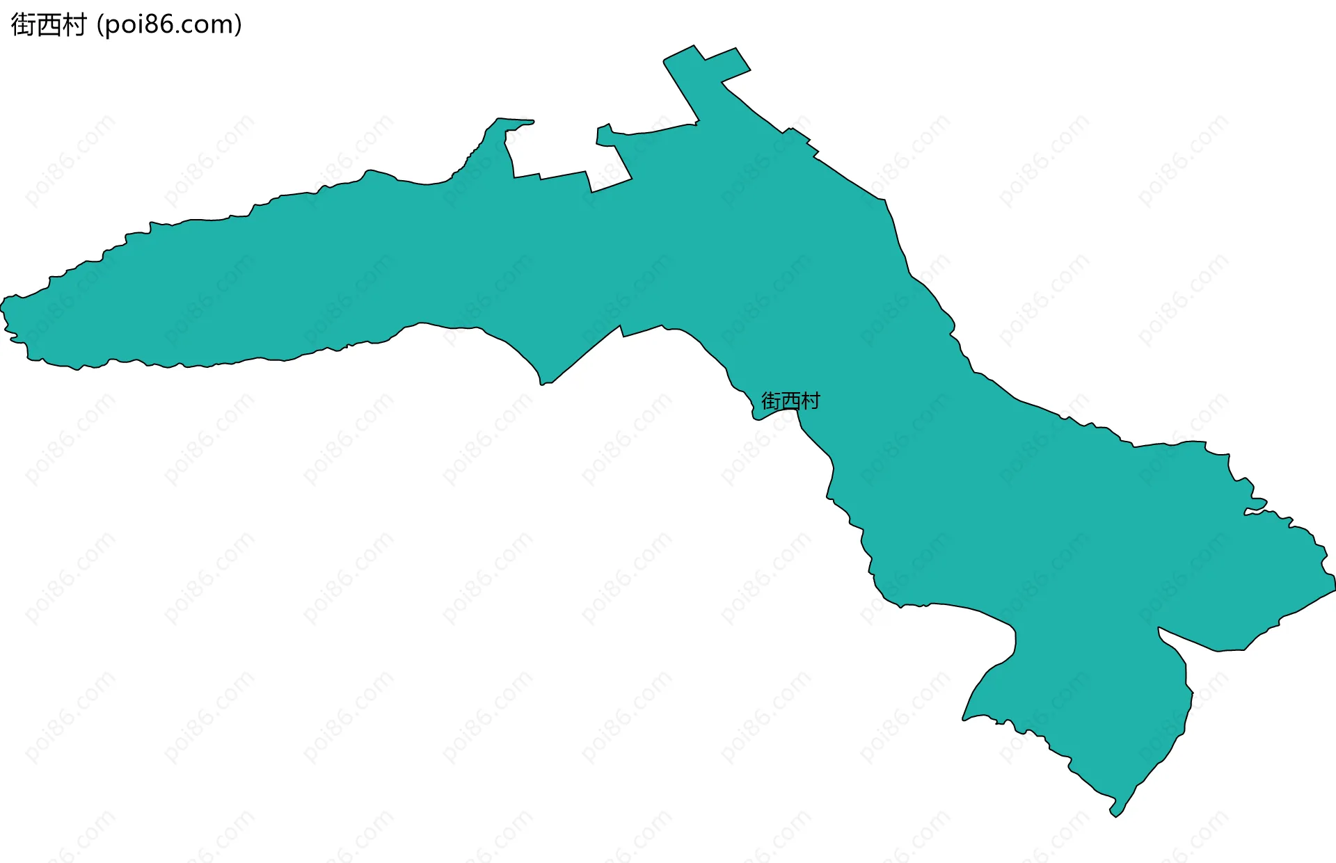街西村边界地图