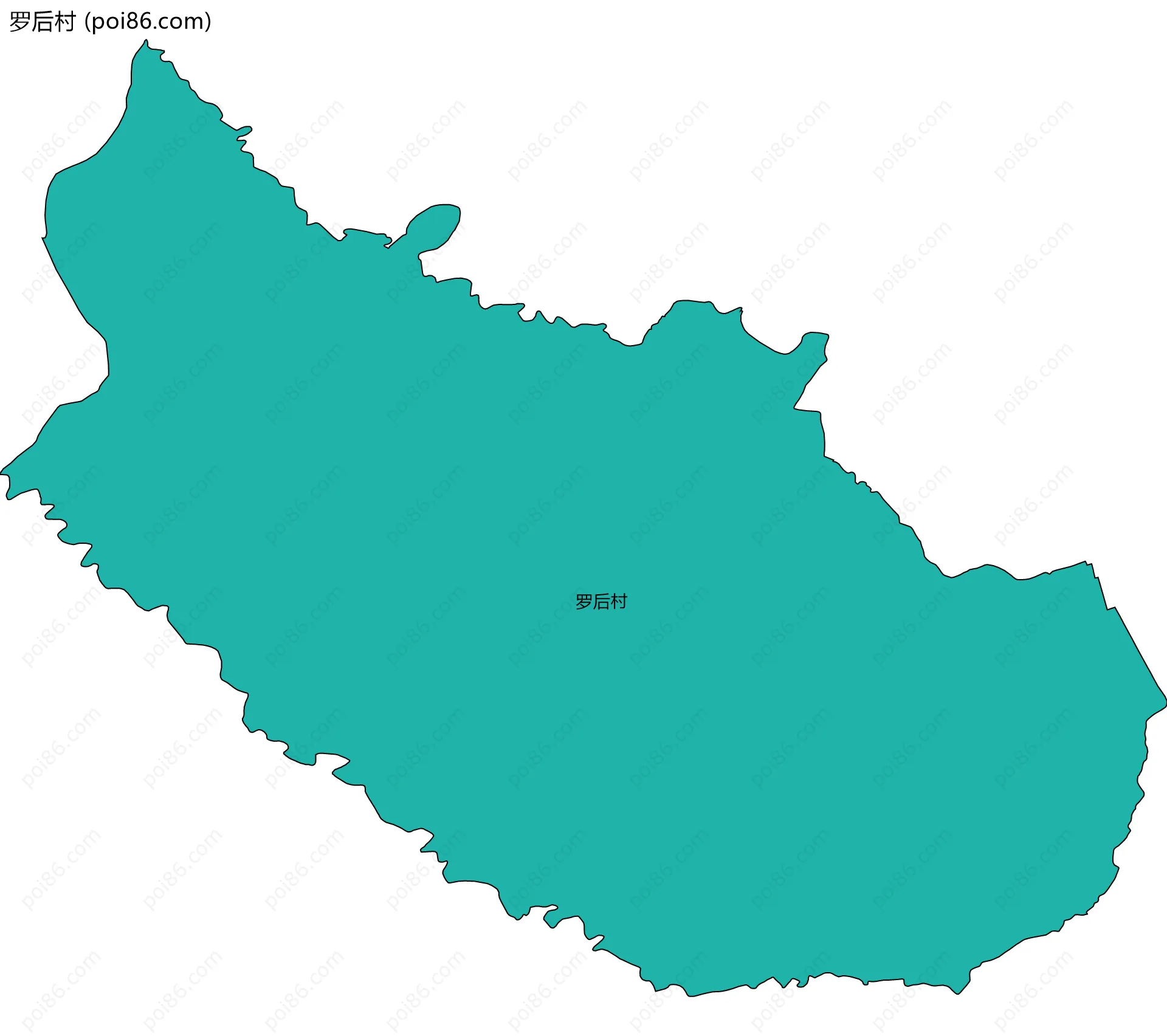 罗后村边界地图