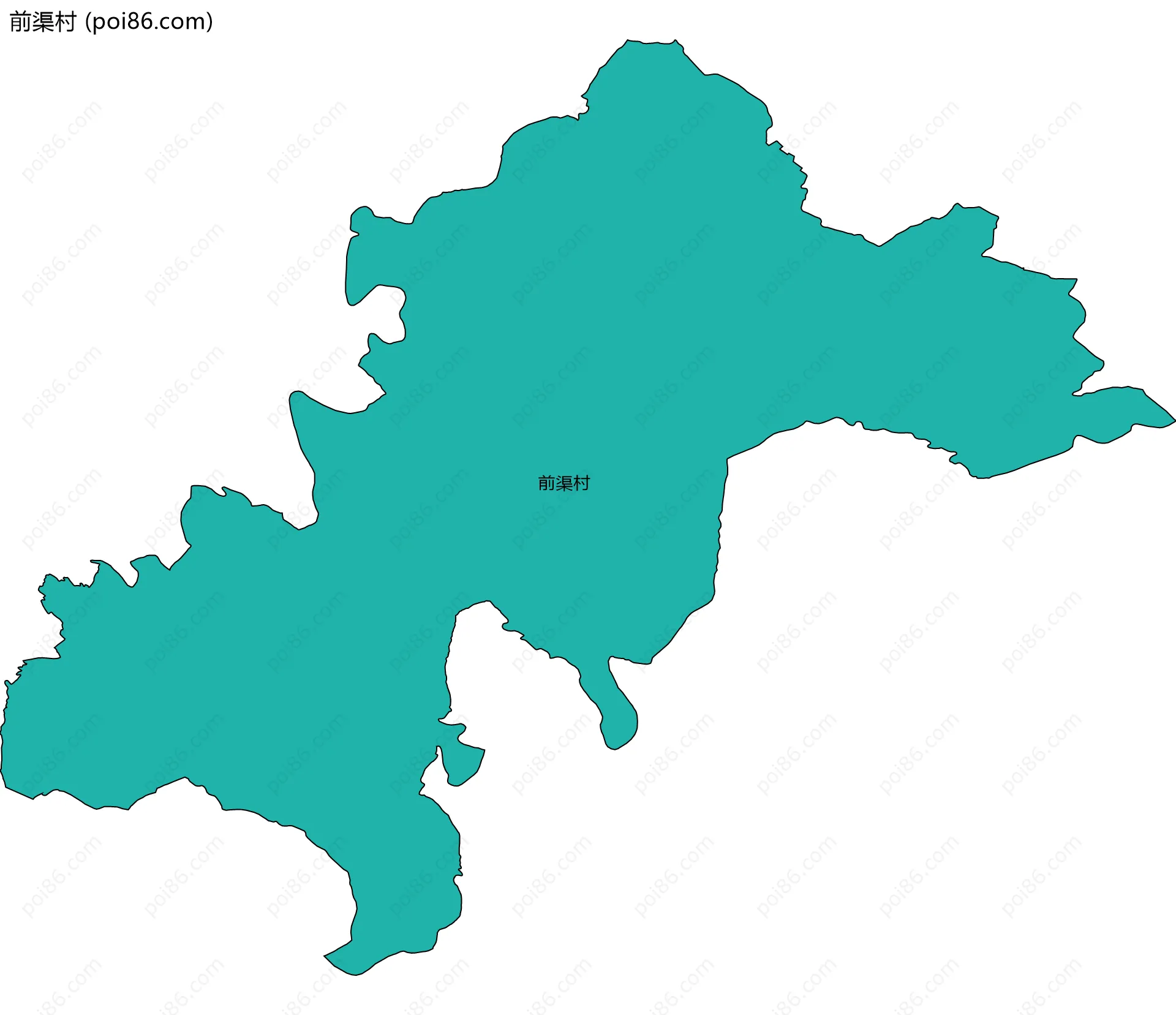 前渠村边界地图