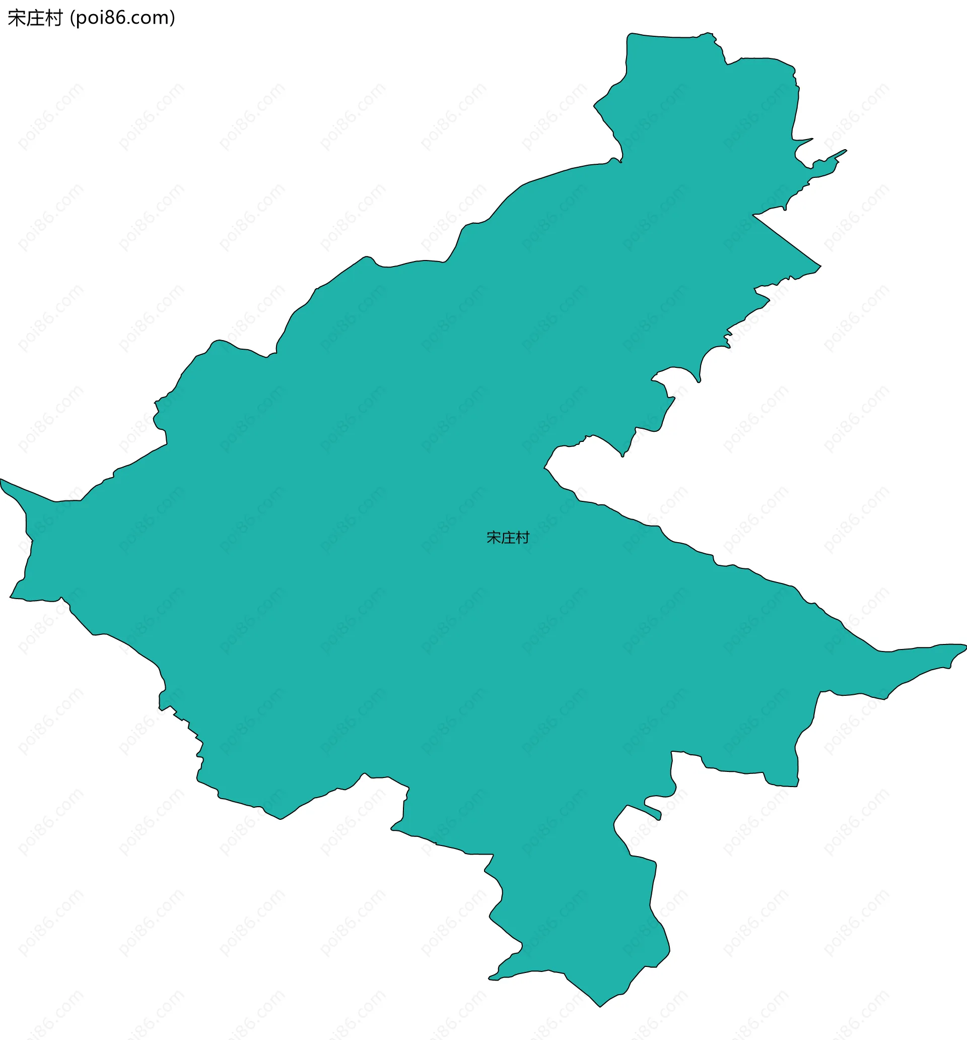 宋庄村边界地图