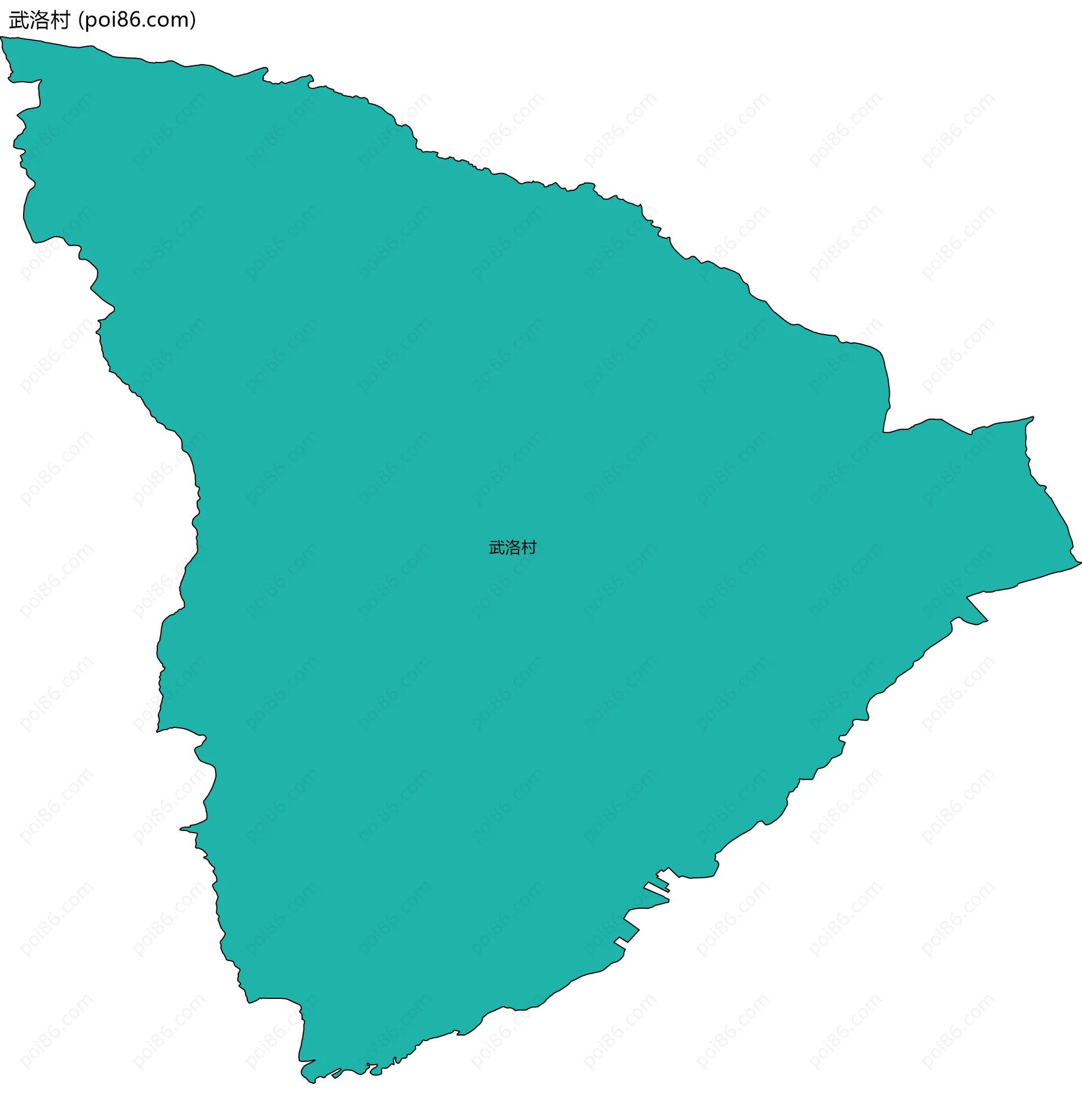 武洛村边界地图