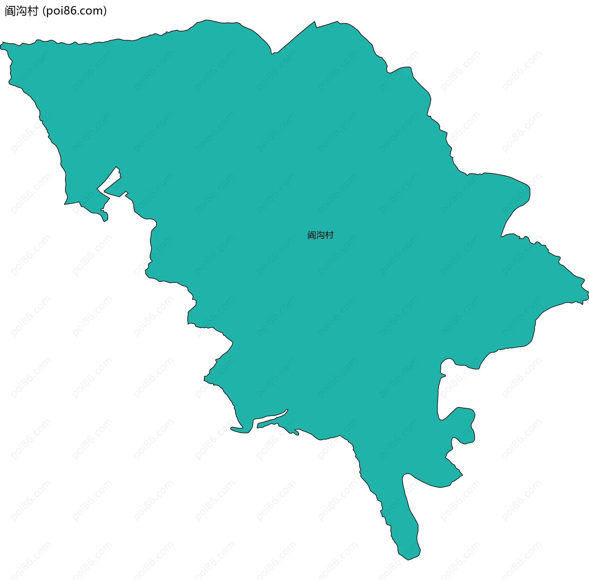 阎沟村边界地图