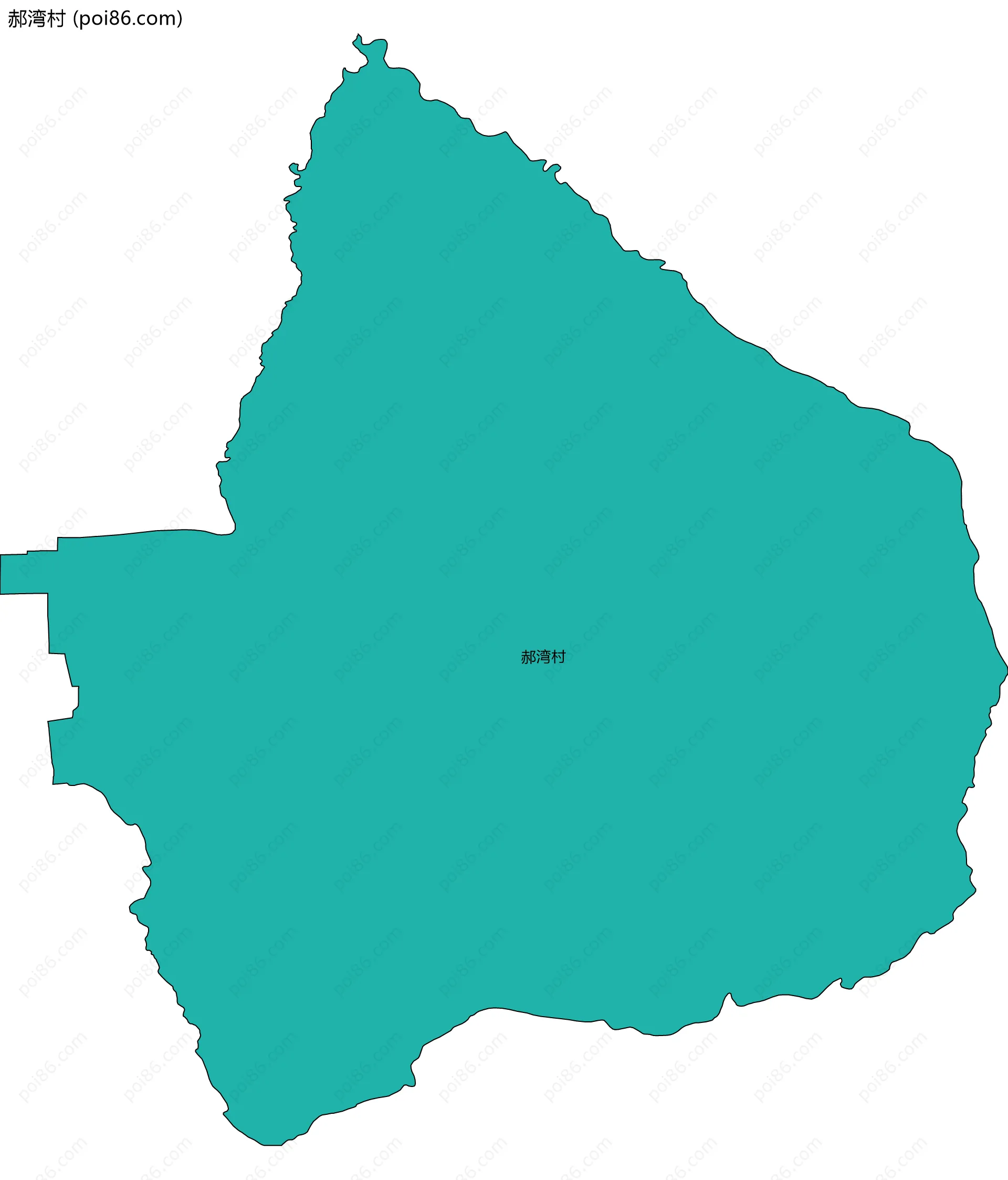 郝湾村边界地图