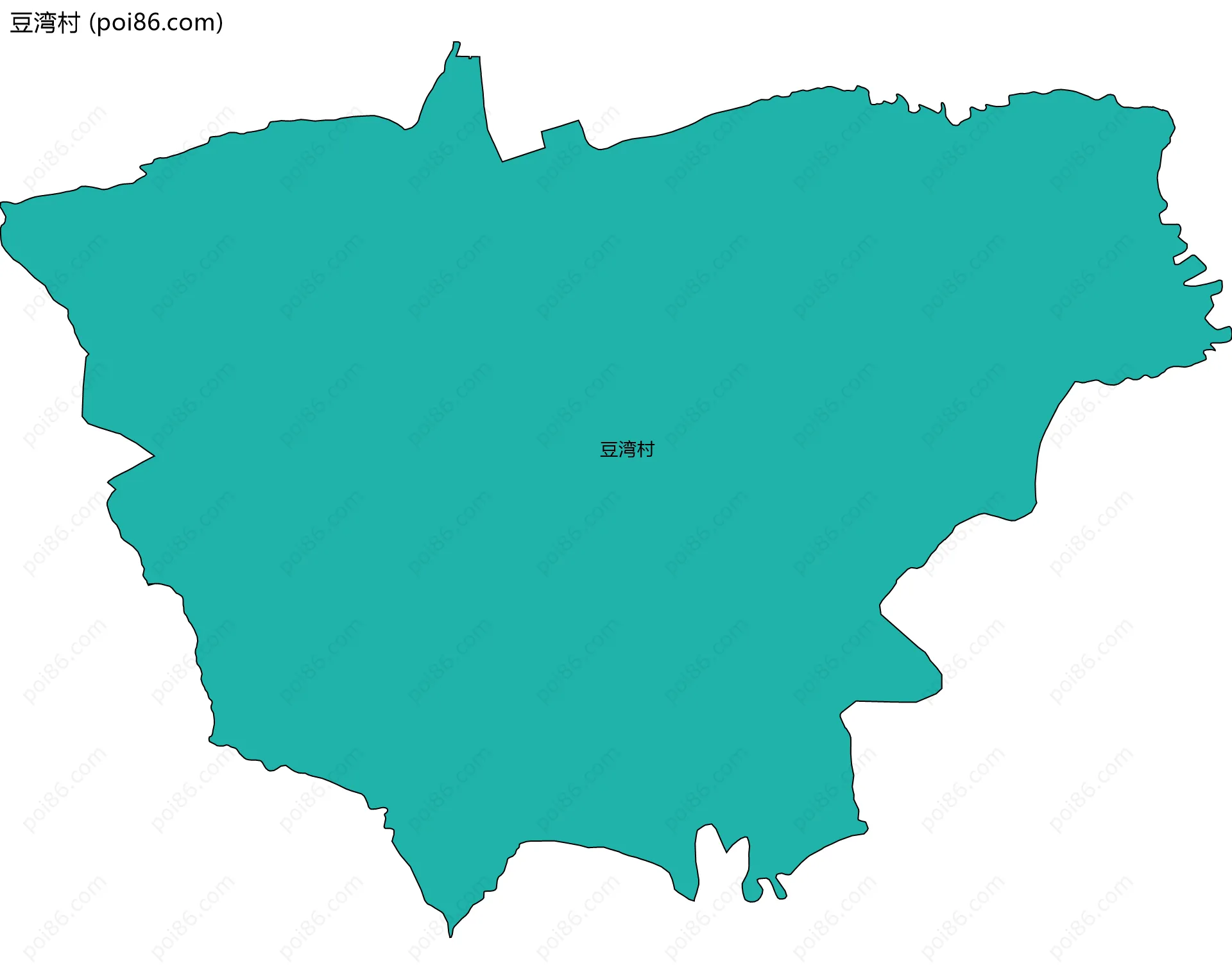 豆湾村边界地图