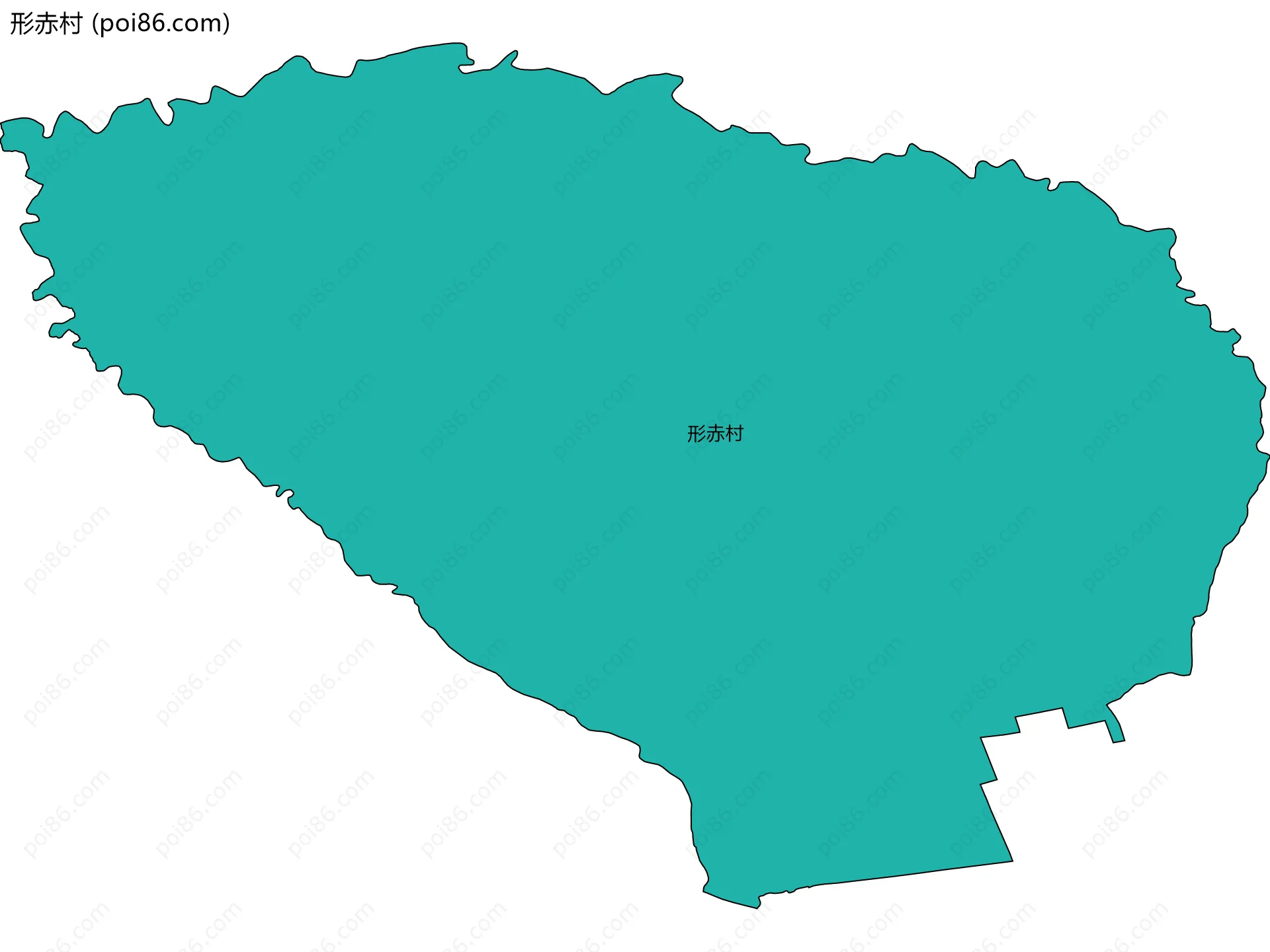 形赤村边界地图