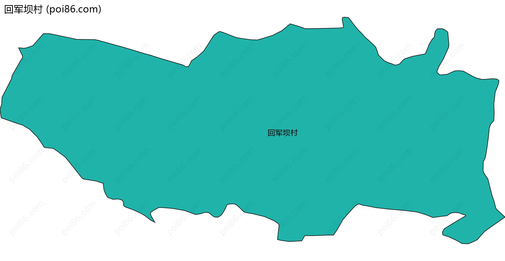 回军坝村边界地图