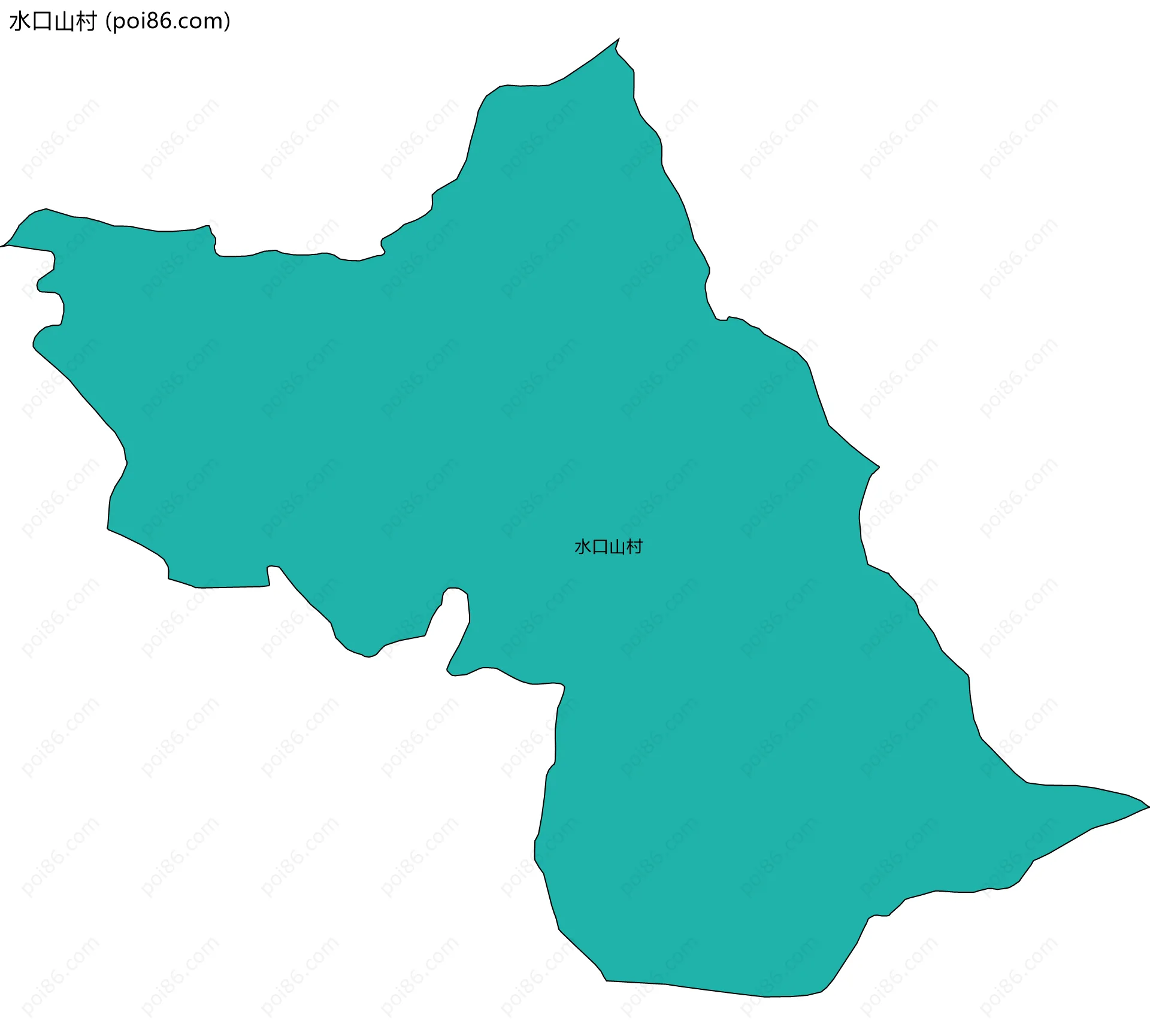 水口山村边界地图