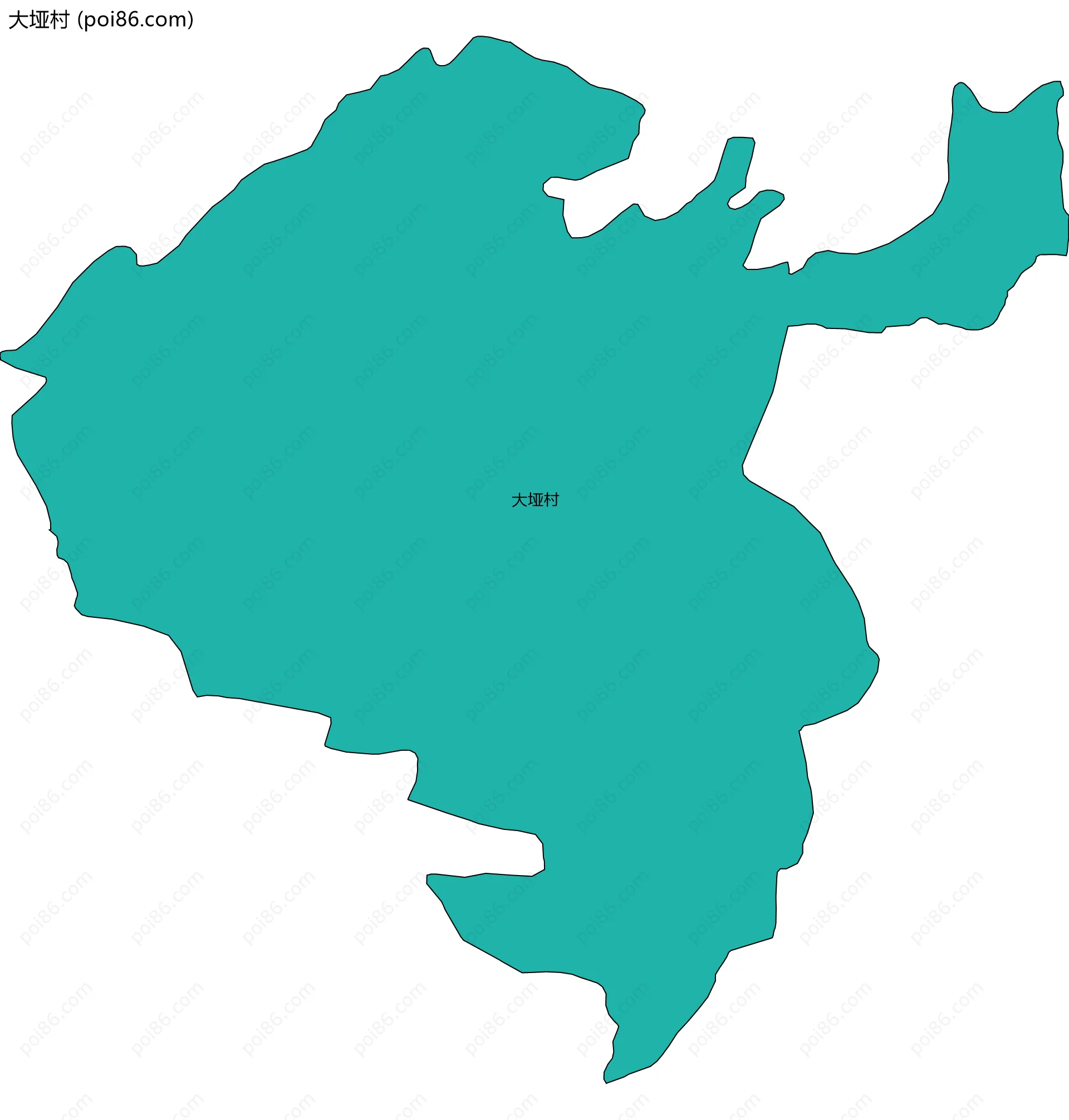 大垭村边界地图