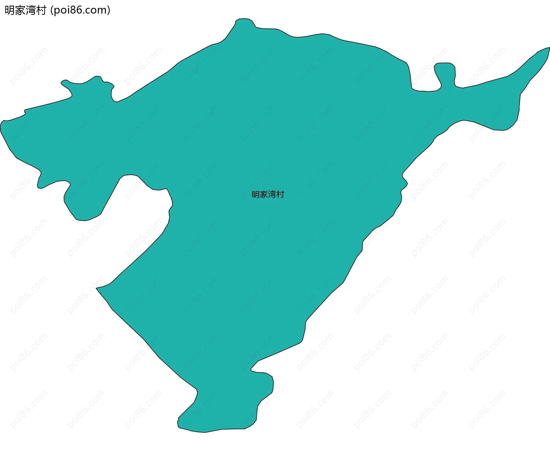 明家湾村边界地图