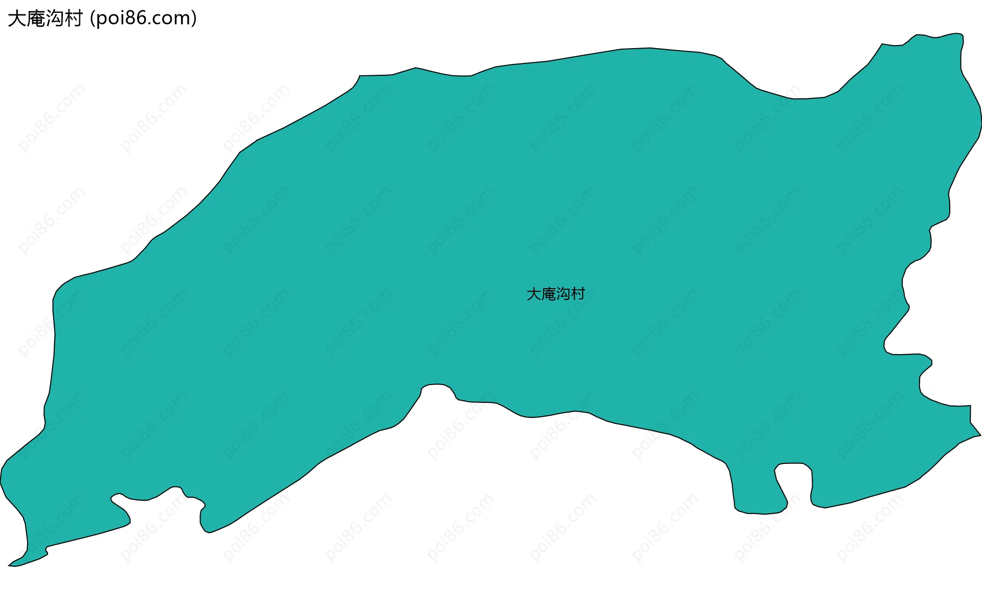 大庵沟村边界地图