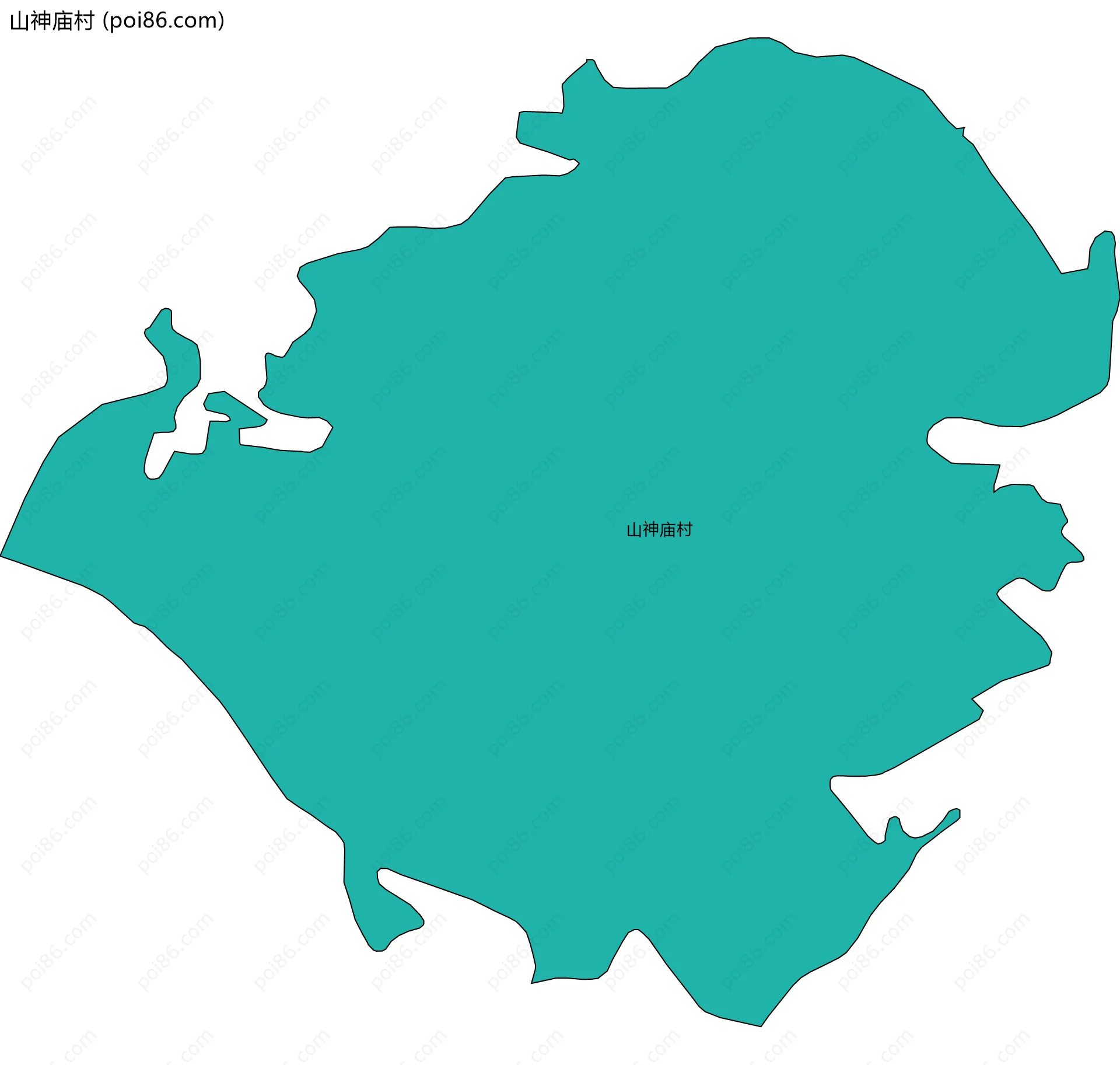 山神庙村边界地图