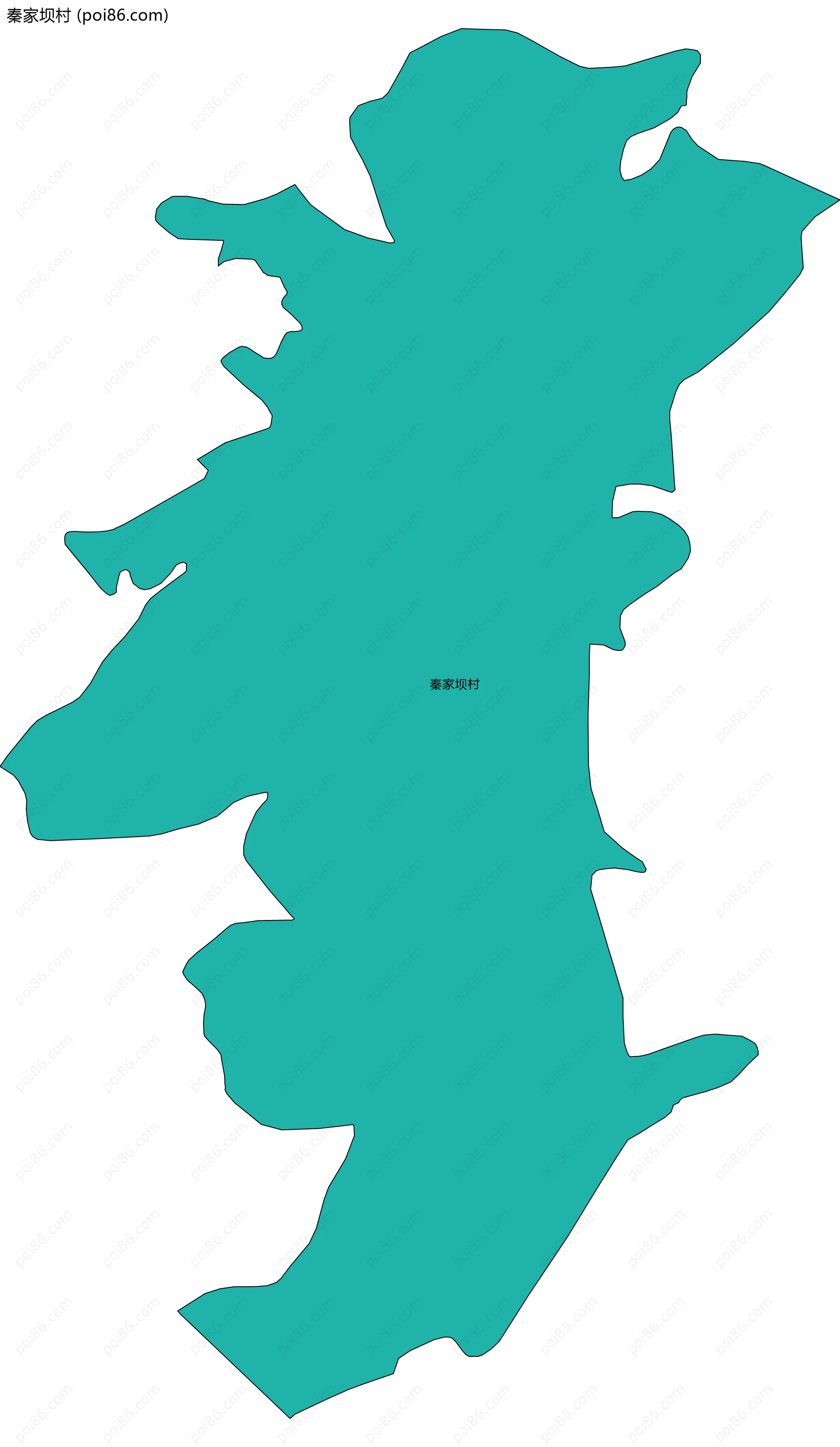 秦家坝村边界地图