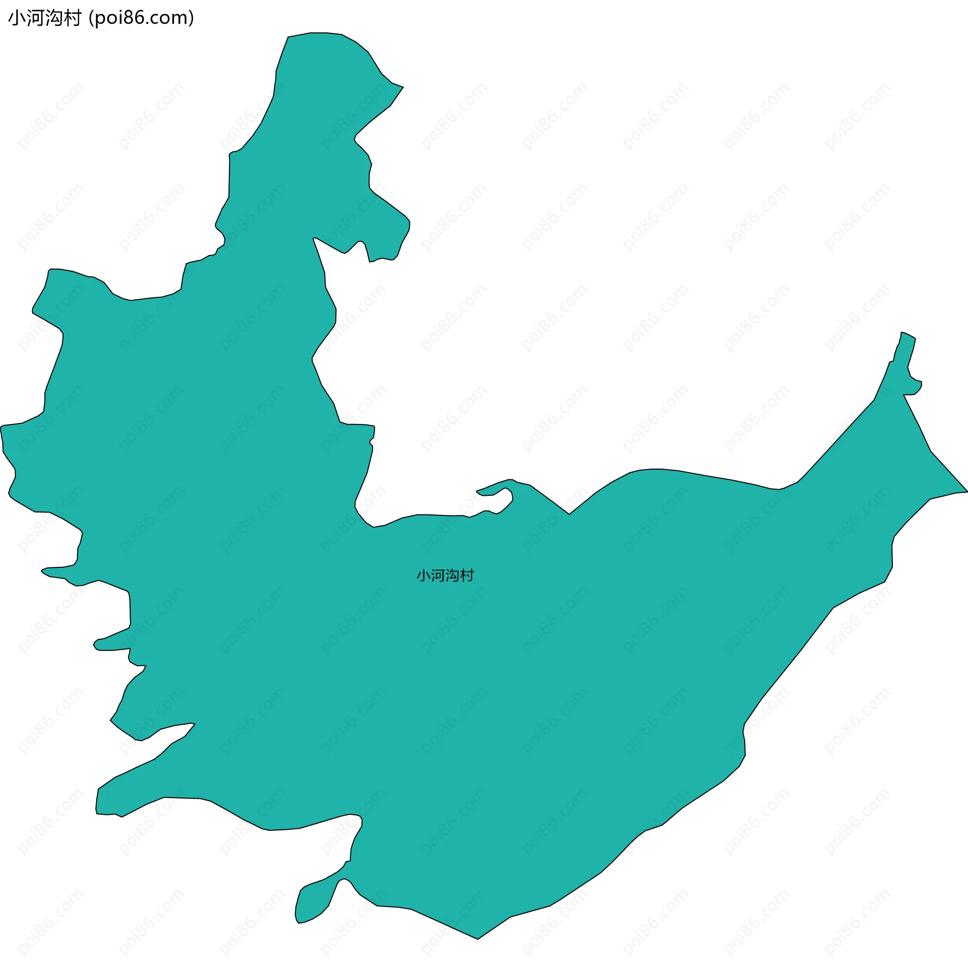 小河沟村边界地图