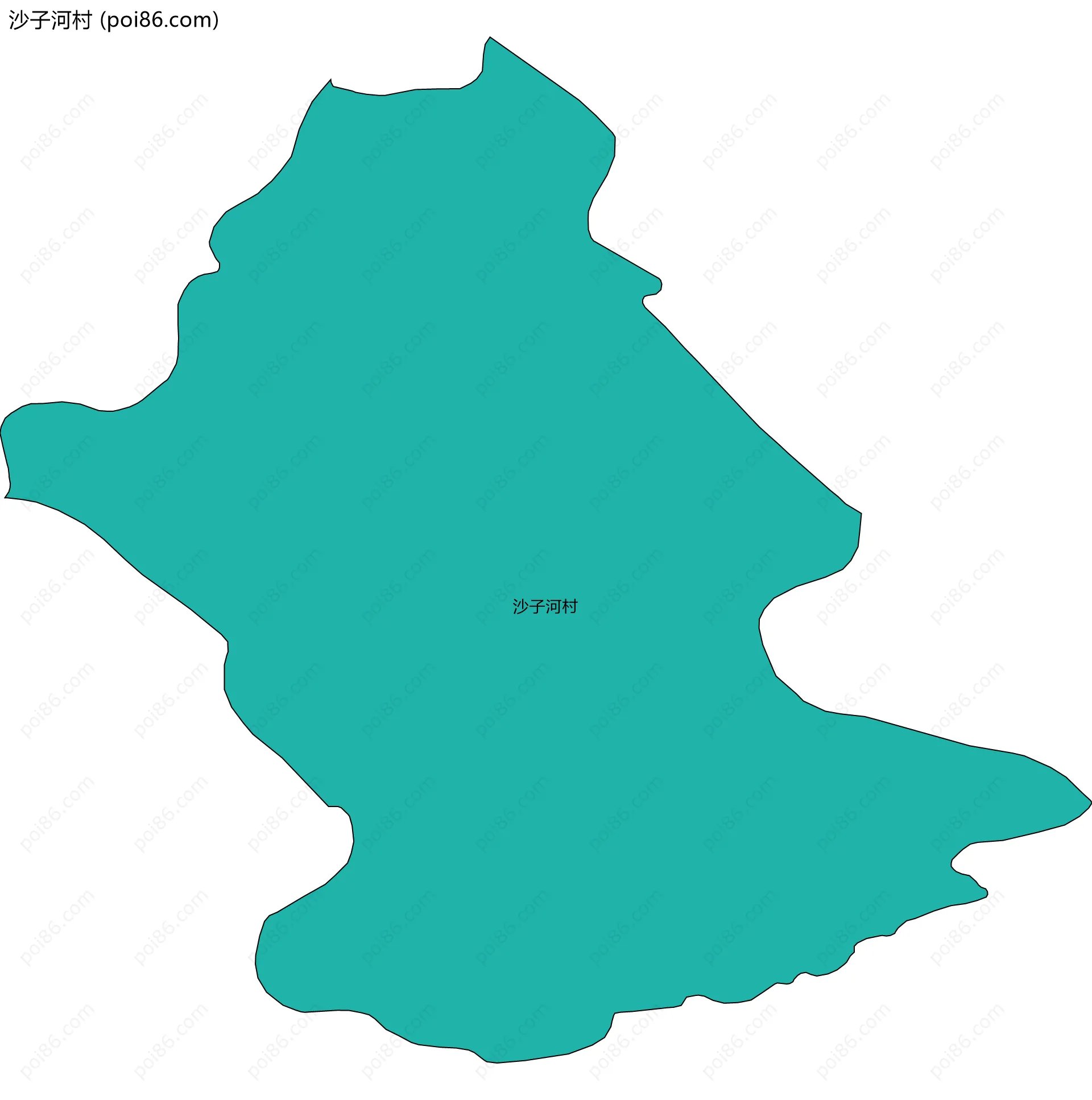 沙子河村边界地图