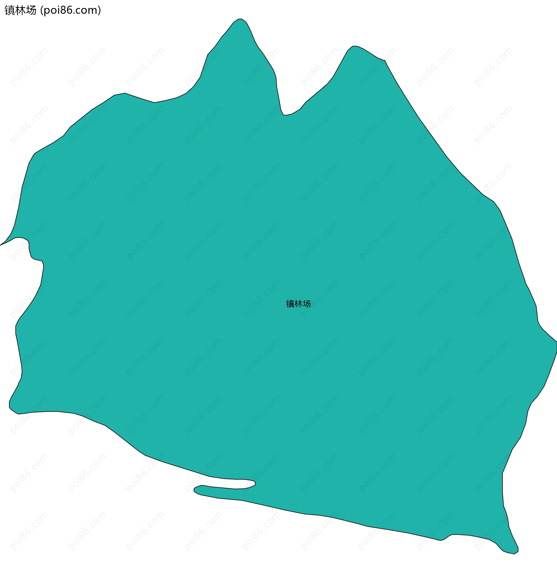 镇林场边界地图