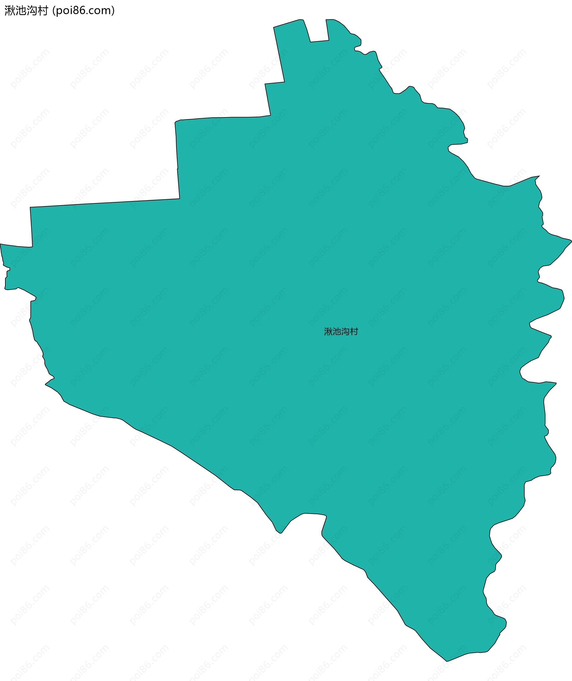 湫池沟村边界地图