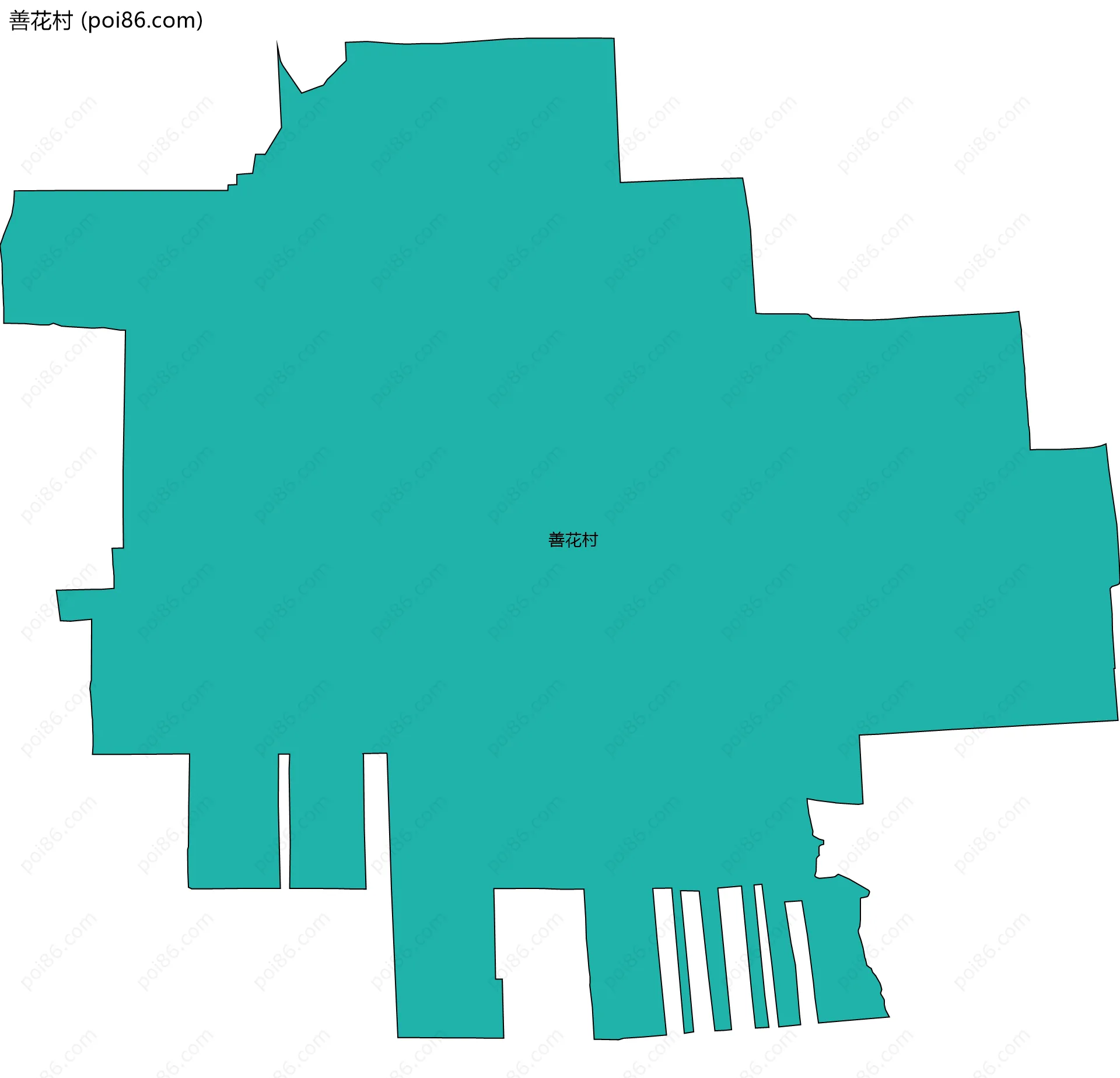 善花村边界地图