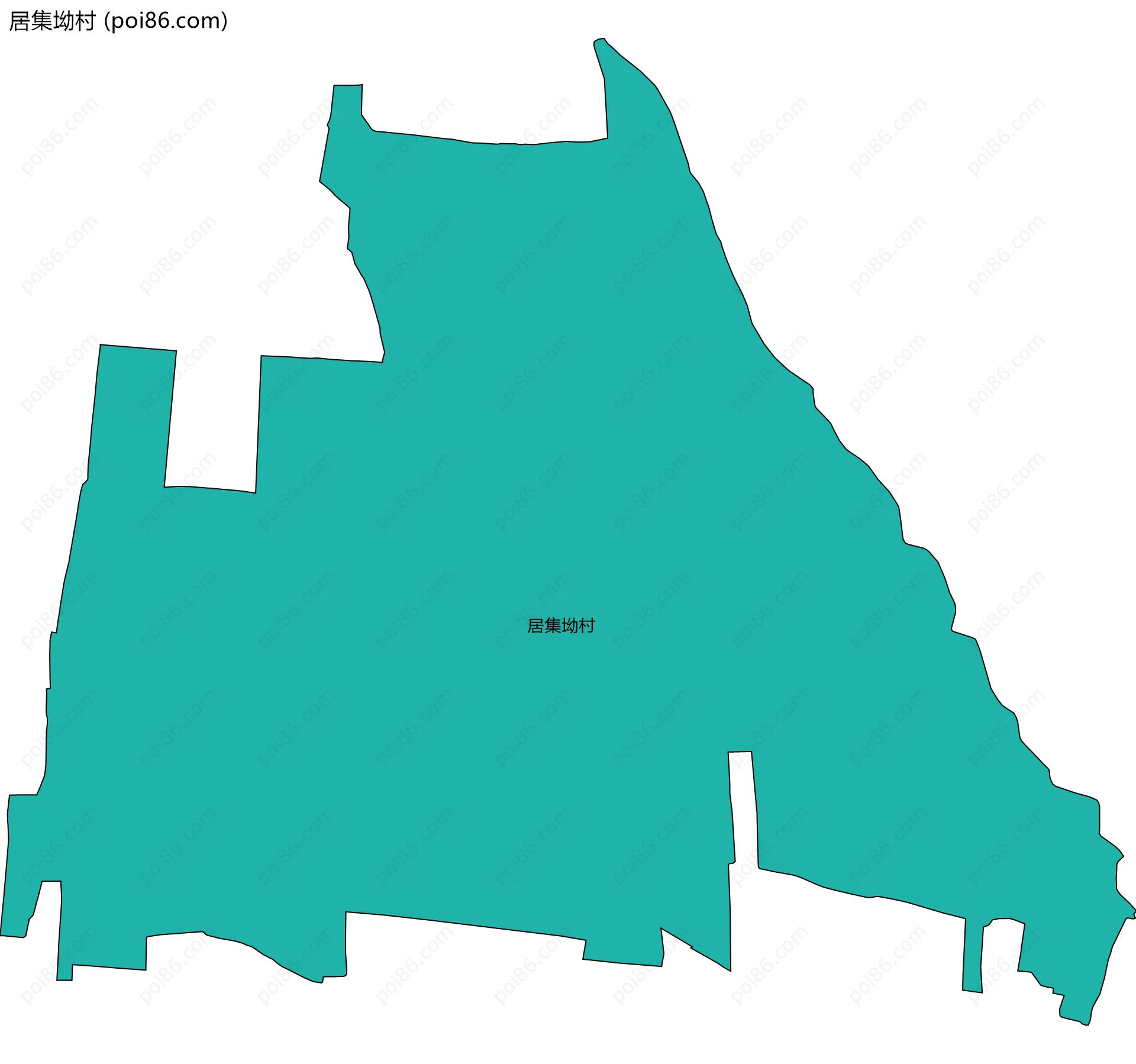 居集坳村边界地图