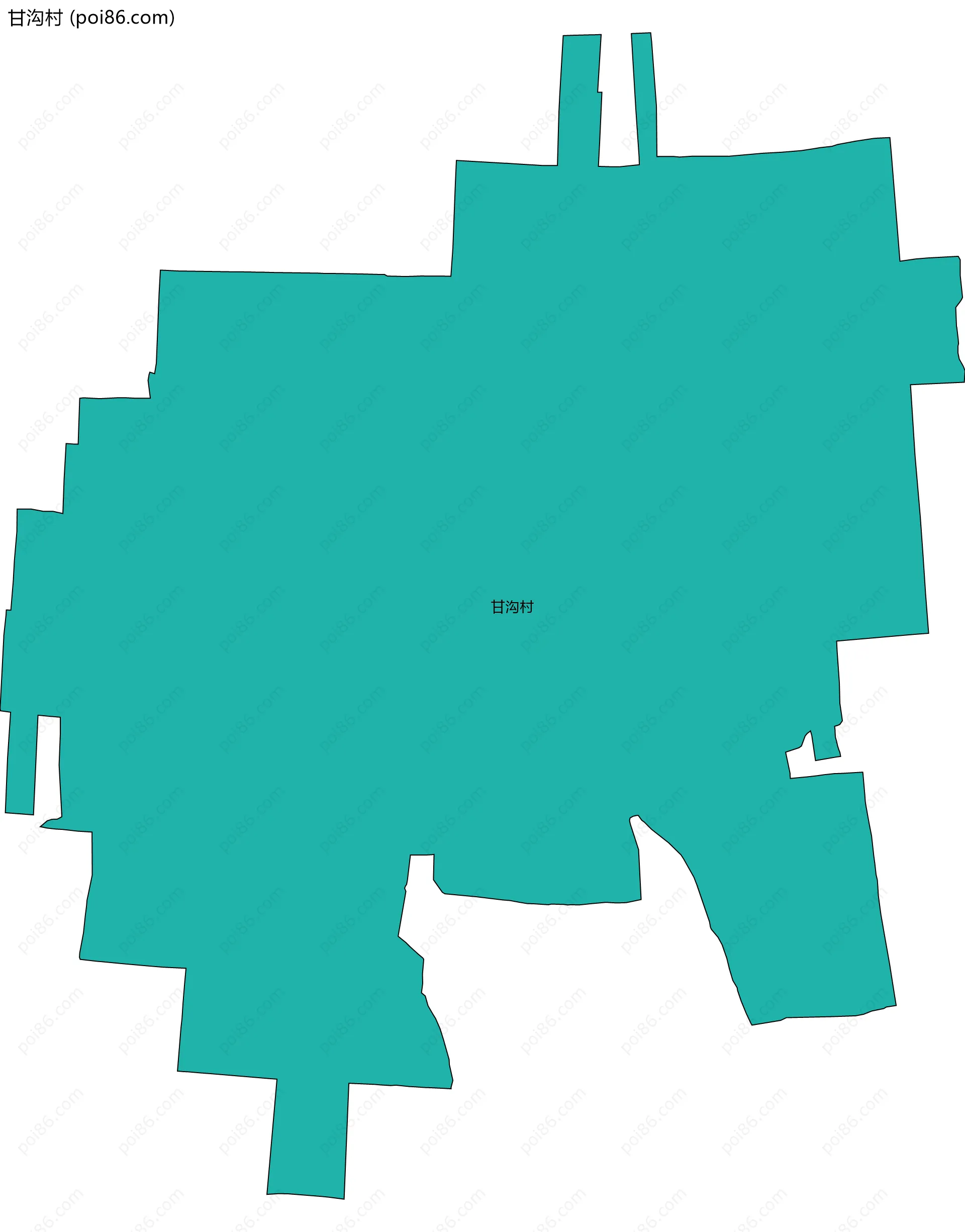 甘沟村边界地图