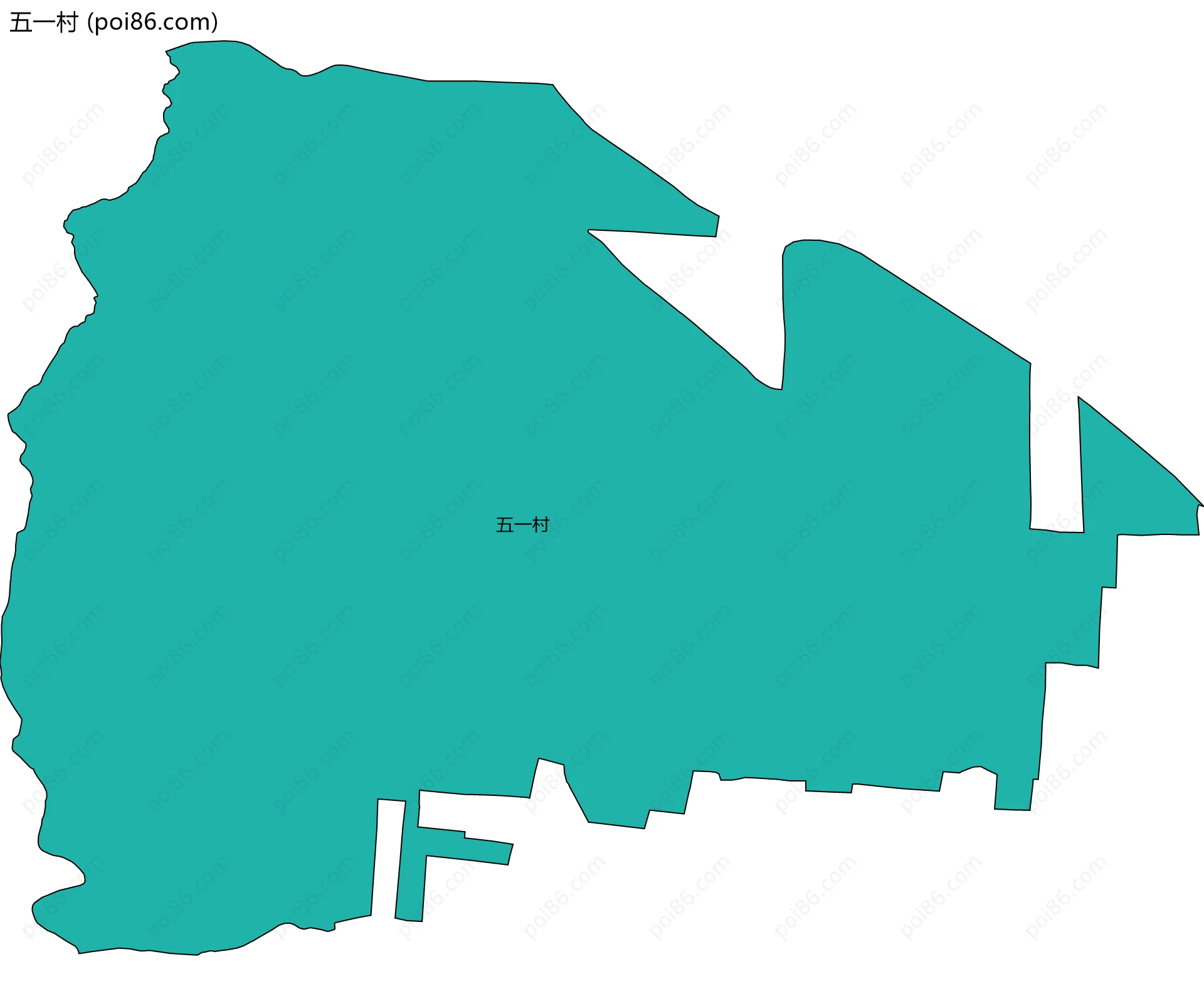 五一村边界地图